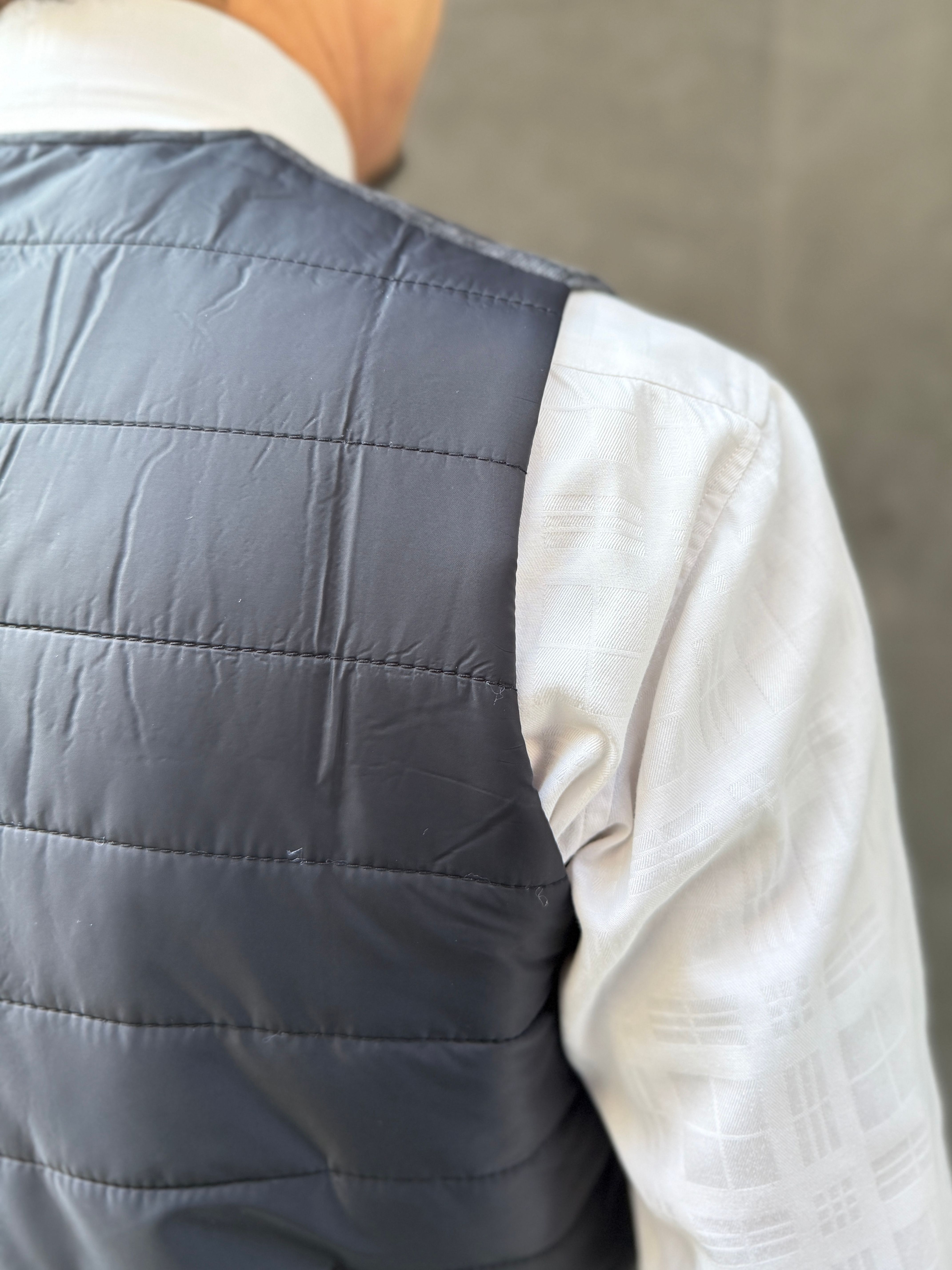 【オリジナルニットベスト L】チャコール KN5103-25DB-4