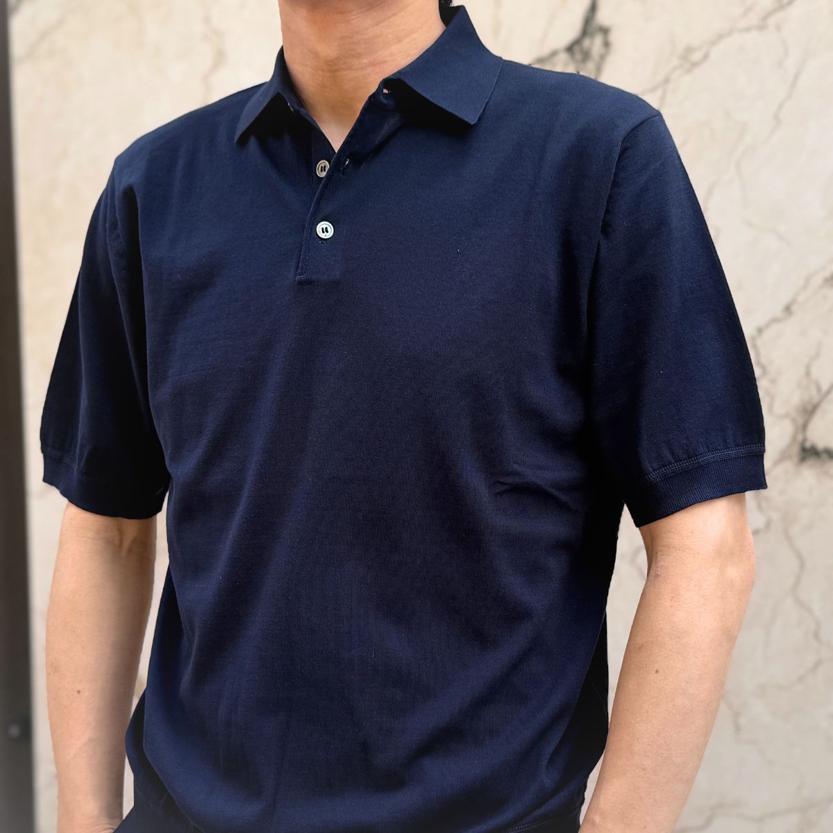 【半袖サマーニット ポロ M】 KN6101-26DB-1