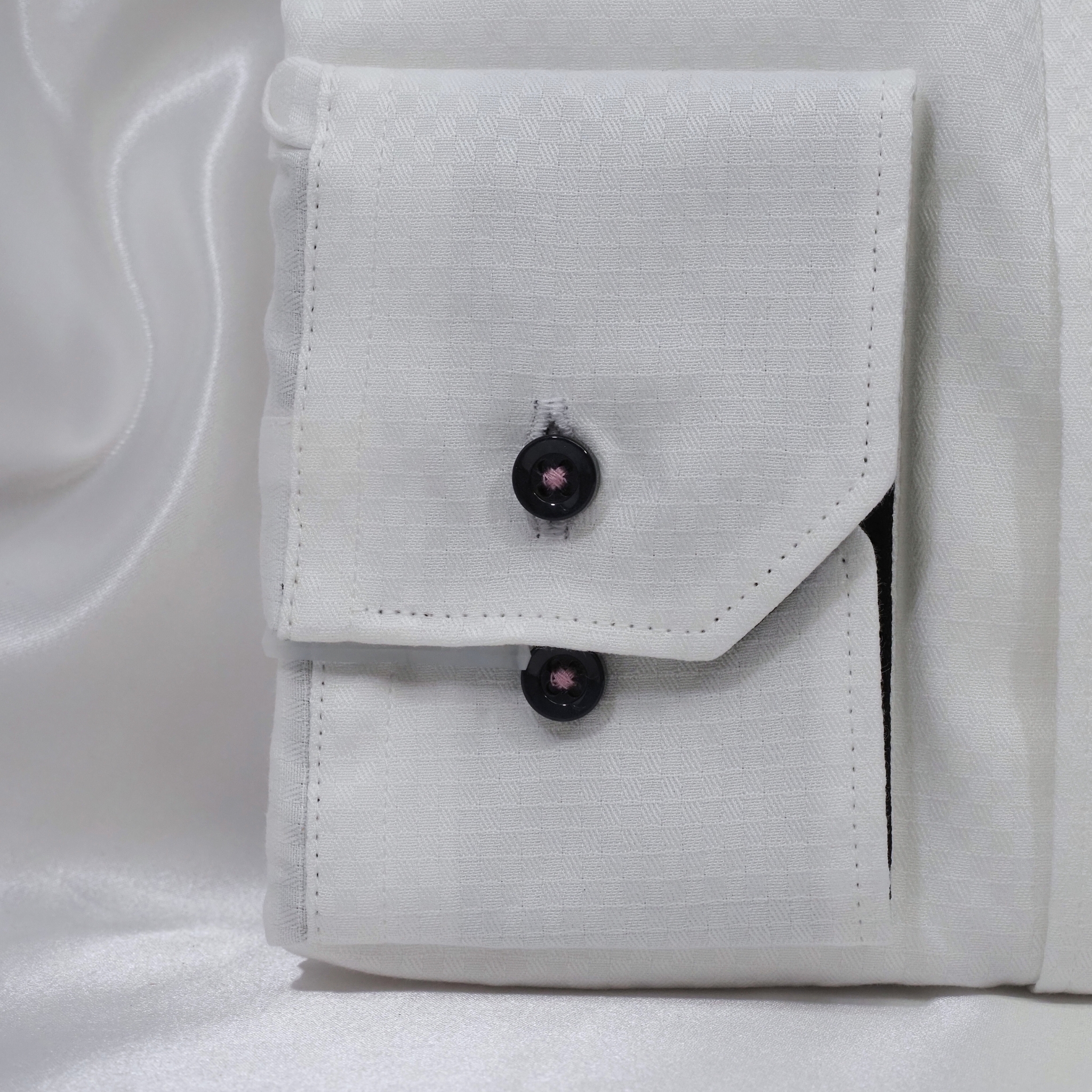 【長袖 3L】左カフスダックス刺繍シャツ