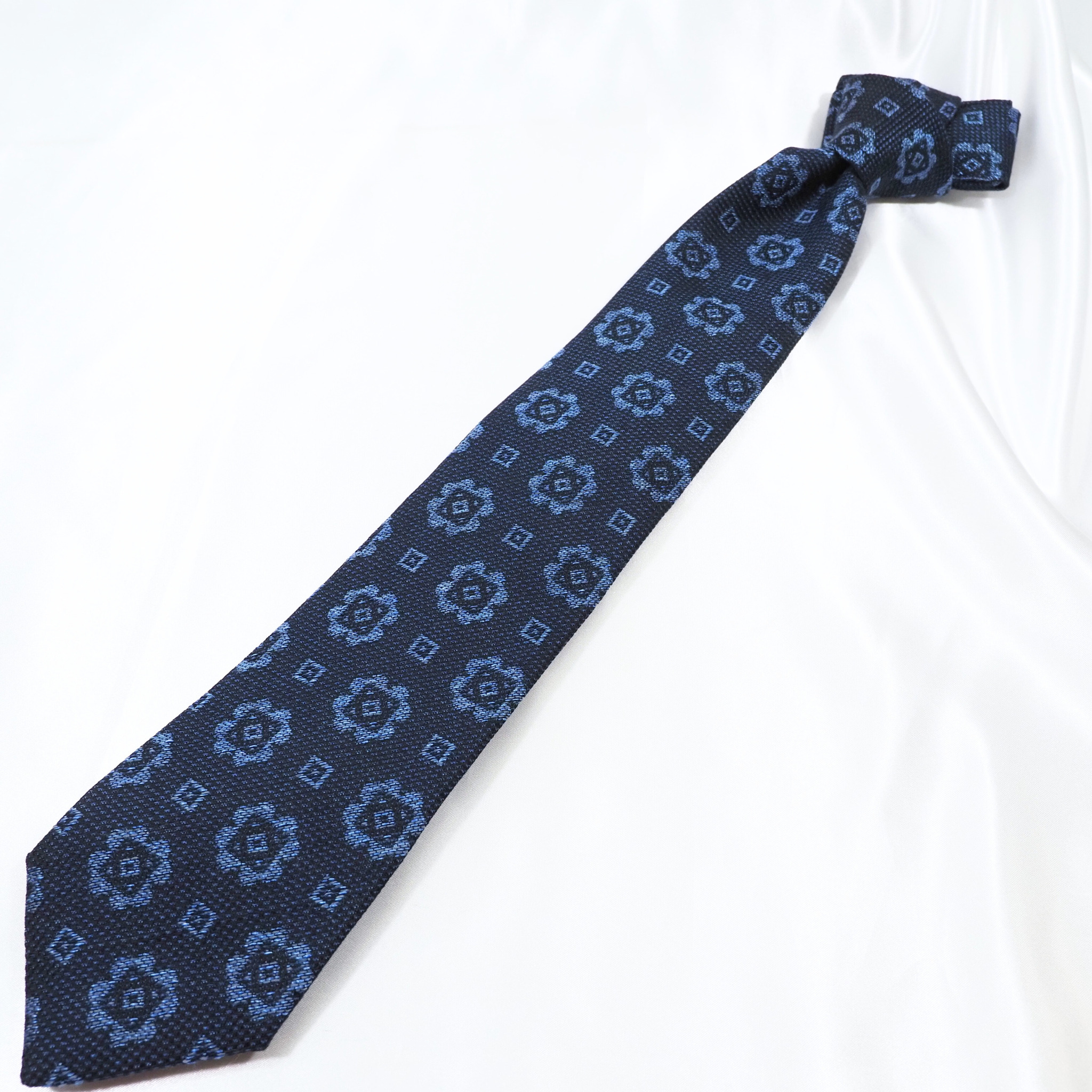 ブルーネームタイ コットン・ウール混