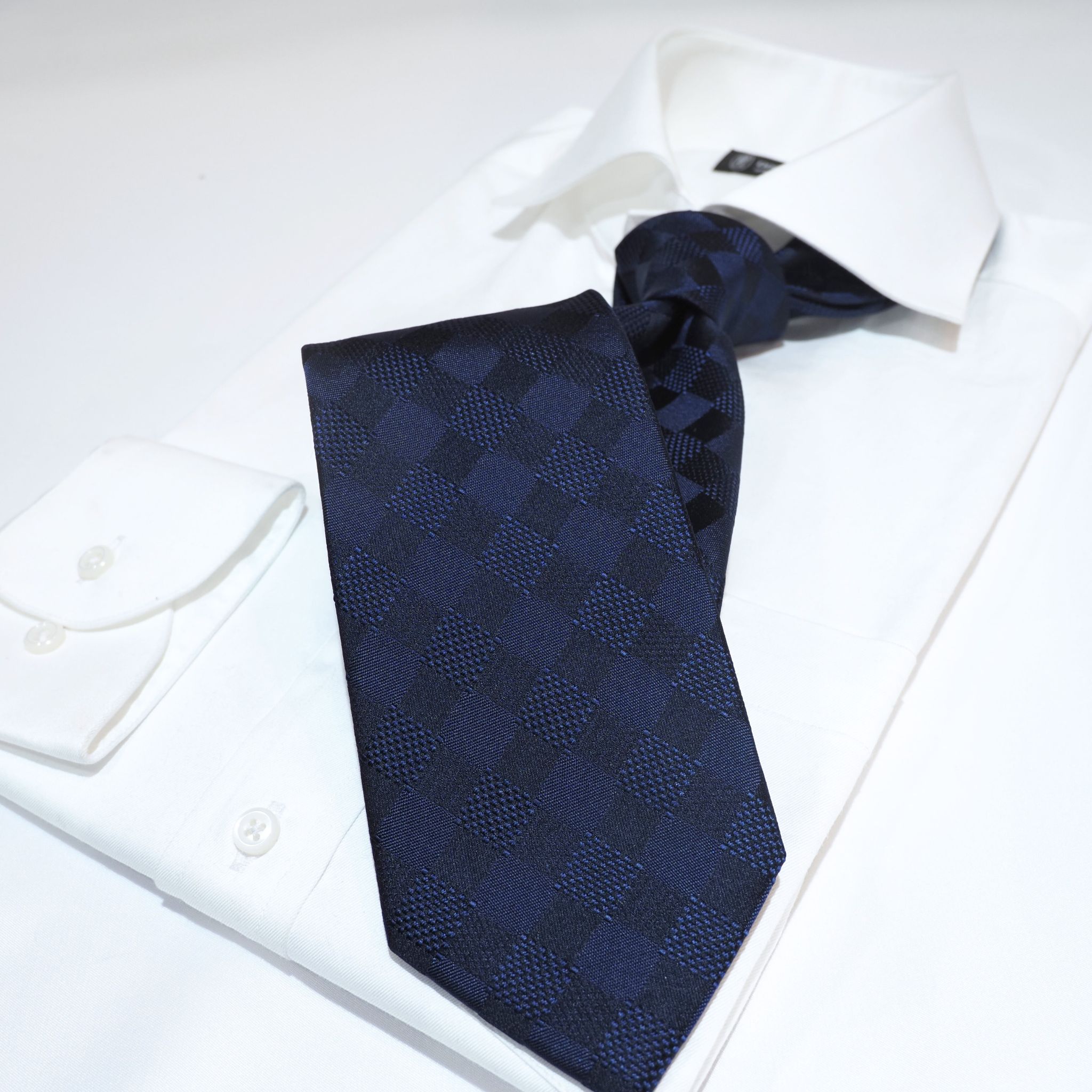 オリジナルソリッドタイ【紺】③