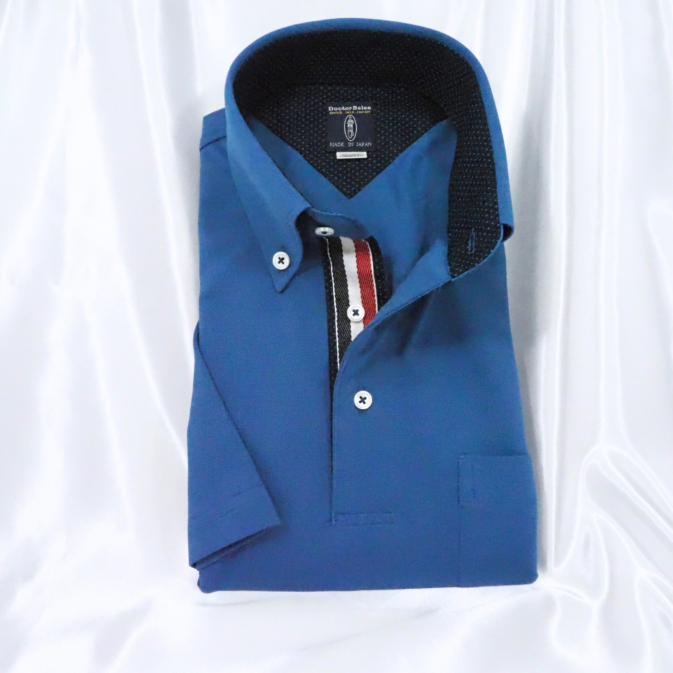 【半袖 L】ニットポロシャツ　324981-2  ブルー