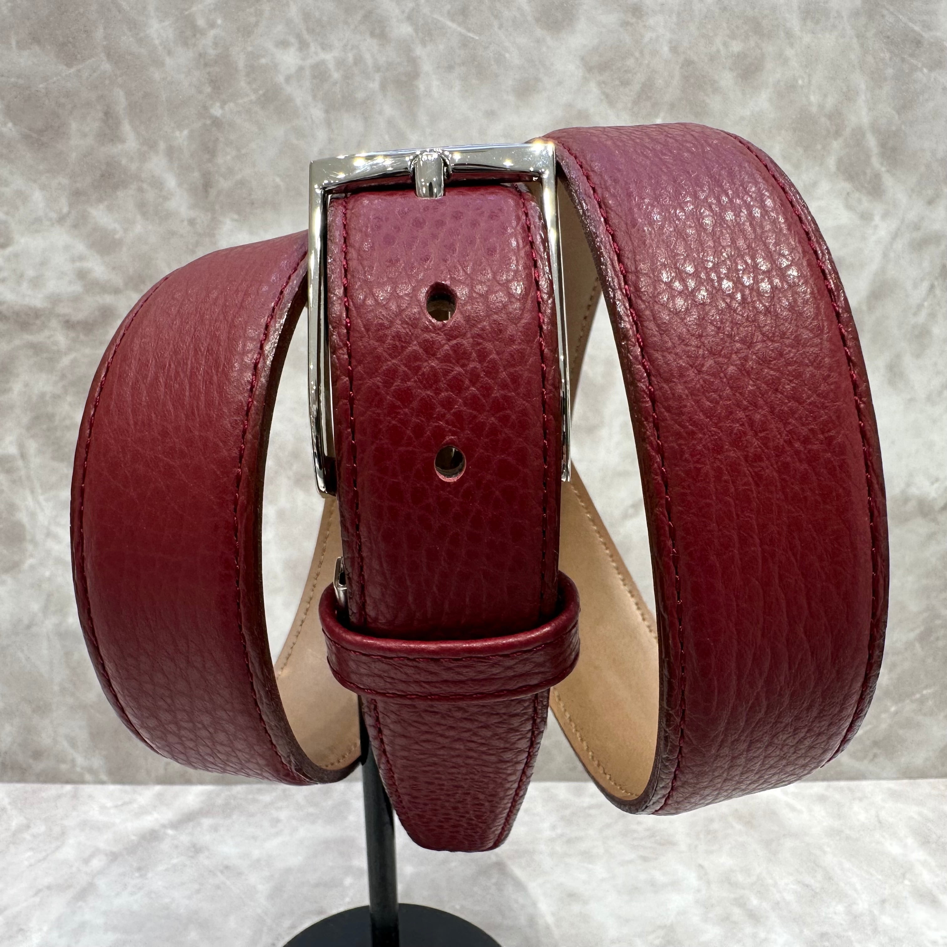 日本製ベルト<イタリアレザー>　【レッド】