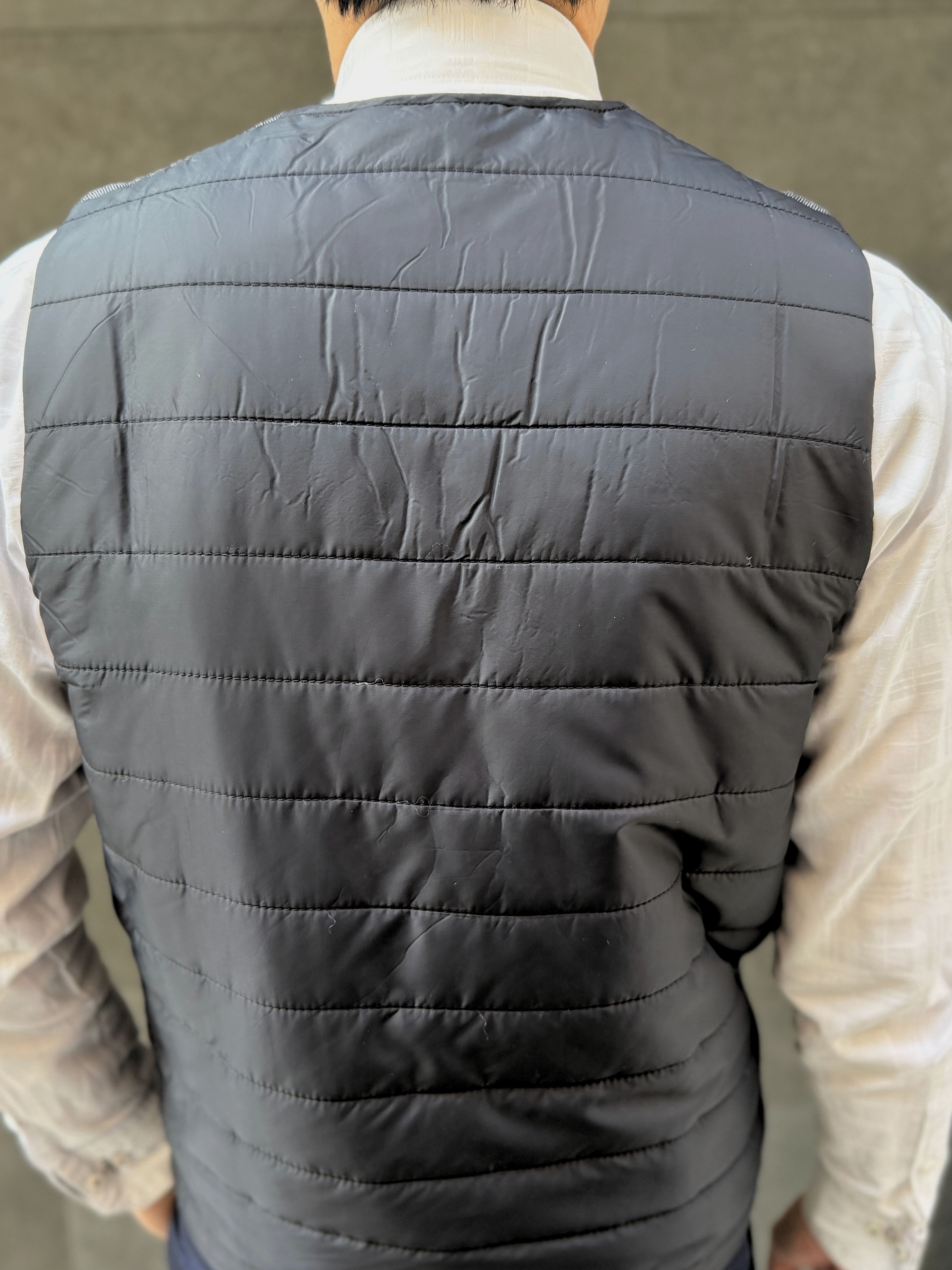 【オリジナルニットベスト L】チャコール KN5103-25DB-4