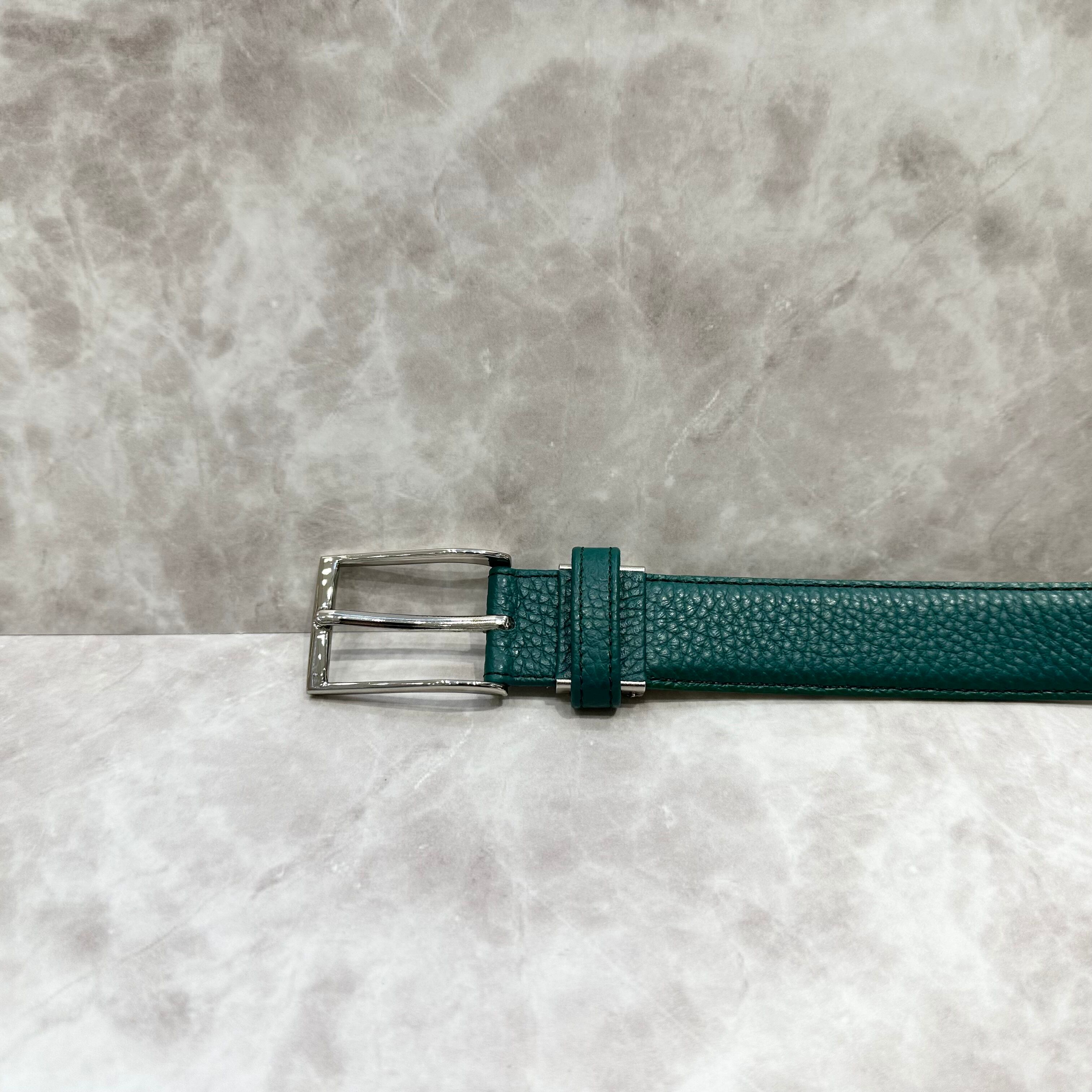 日本製ベルト<イタリアレザー>　【グリーン】
