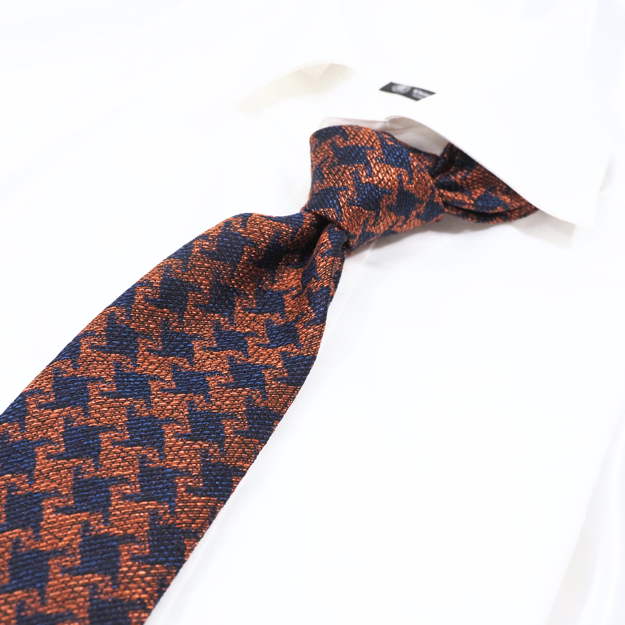ブルーネームタイ コットン・ウール混