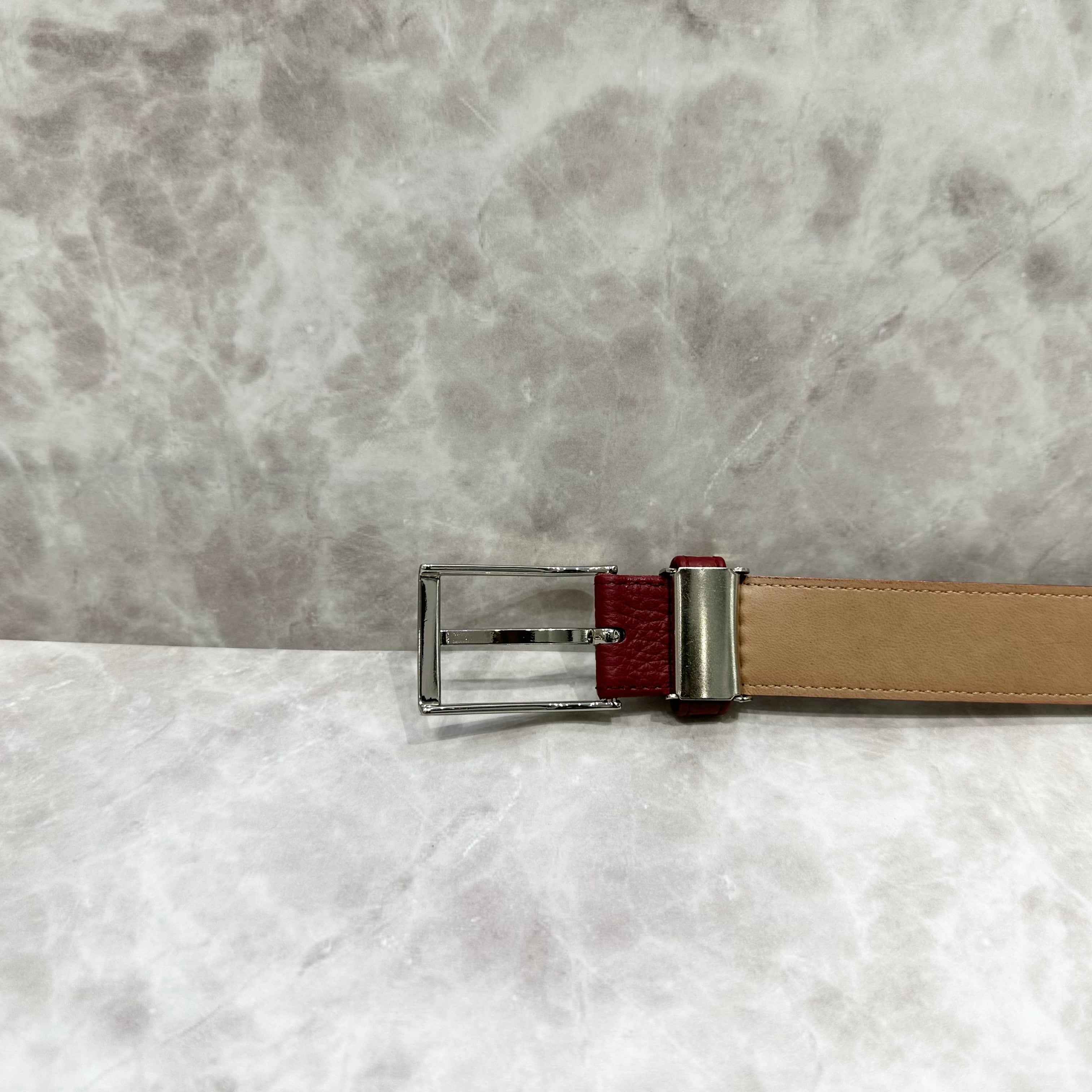 日本製ベルト<イタリアレザー>　【レッド】