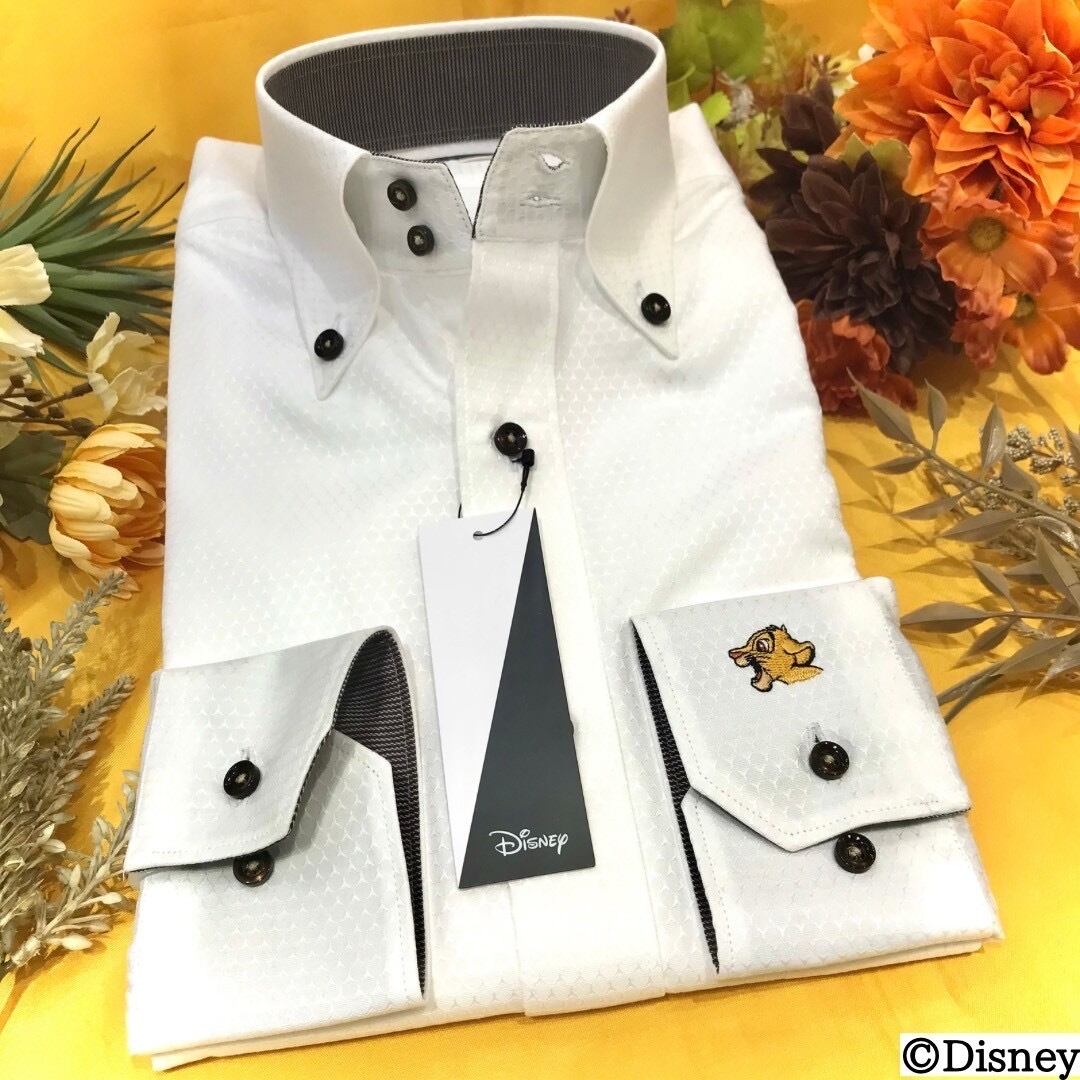 【Disney】ライオン・キング/刺繍ワイシャツ　【M】