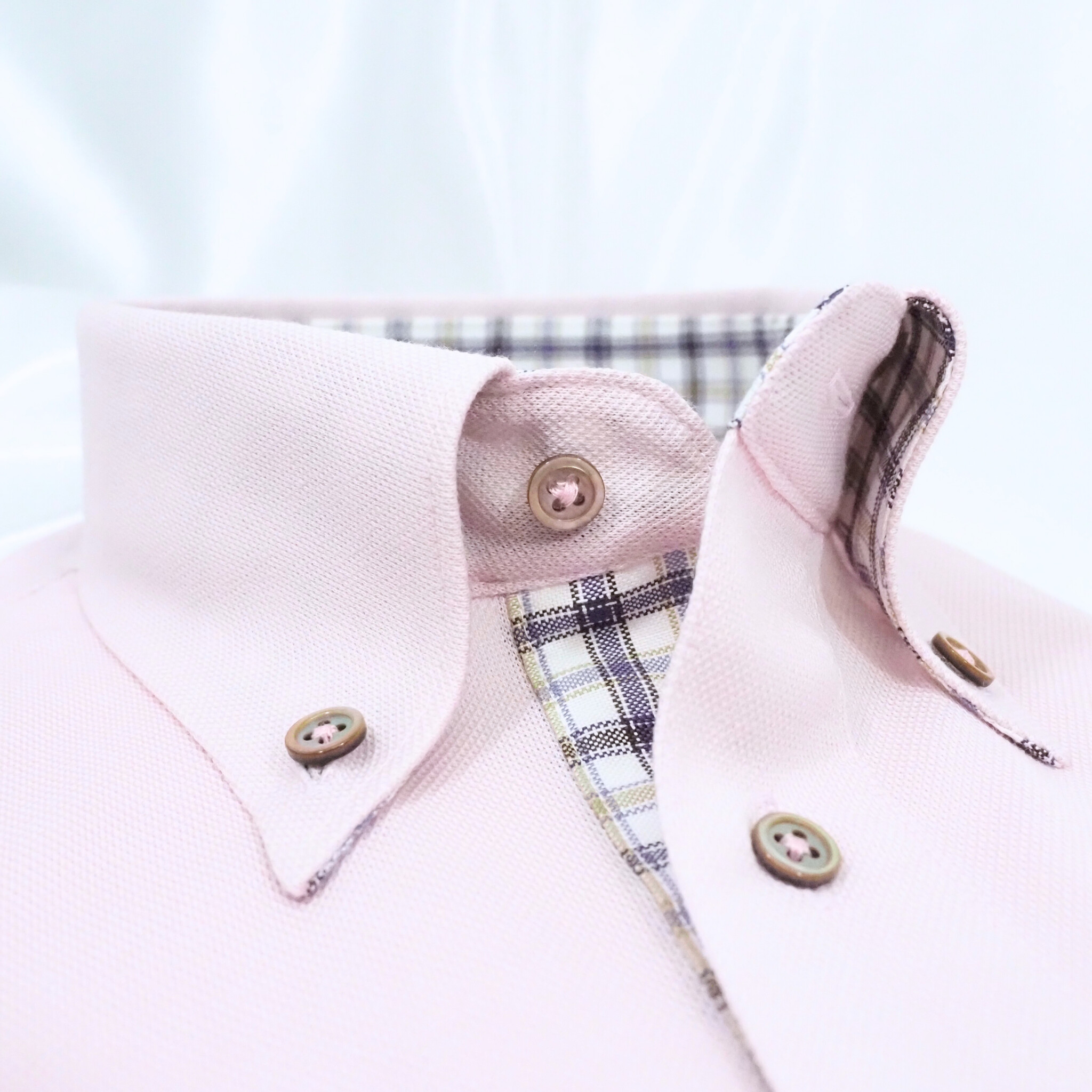 【半袖 L】ニットポロシャツ　324986-2　ピンク