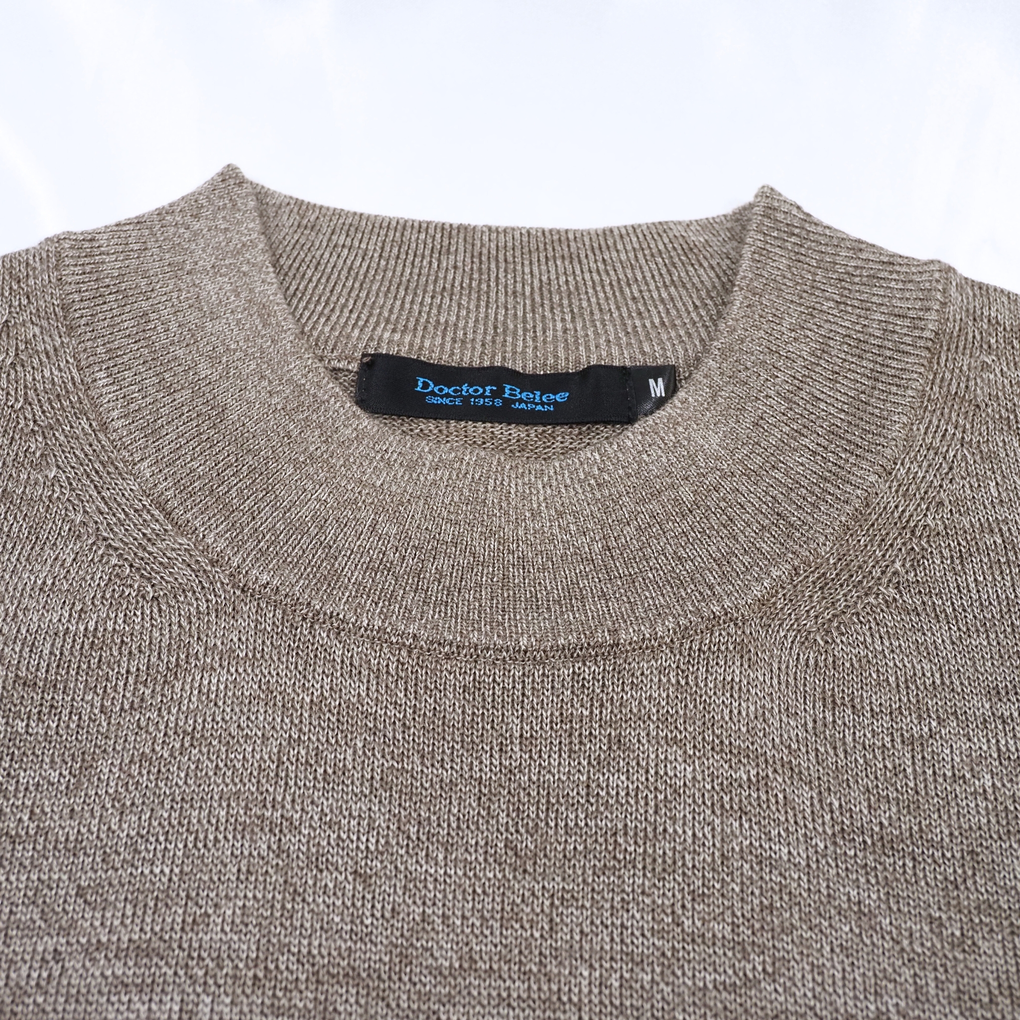 【オリジナルモックネックニット Lサイズ】ベージュ KN5101-25DB-3