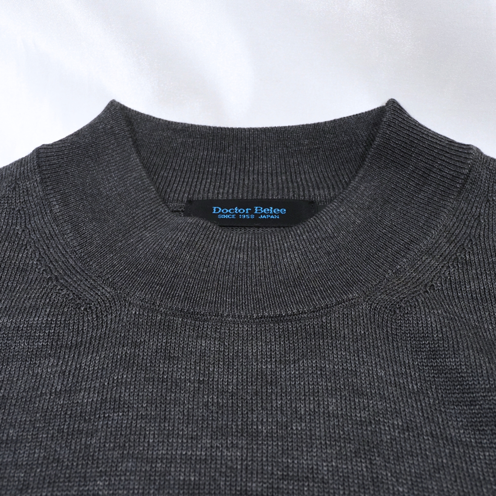 【オリジナルモックネックニット Lサイズ】グレー KN5101-25DB-2