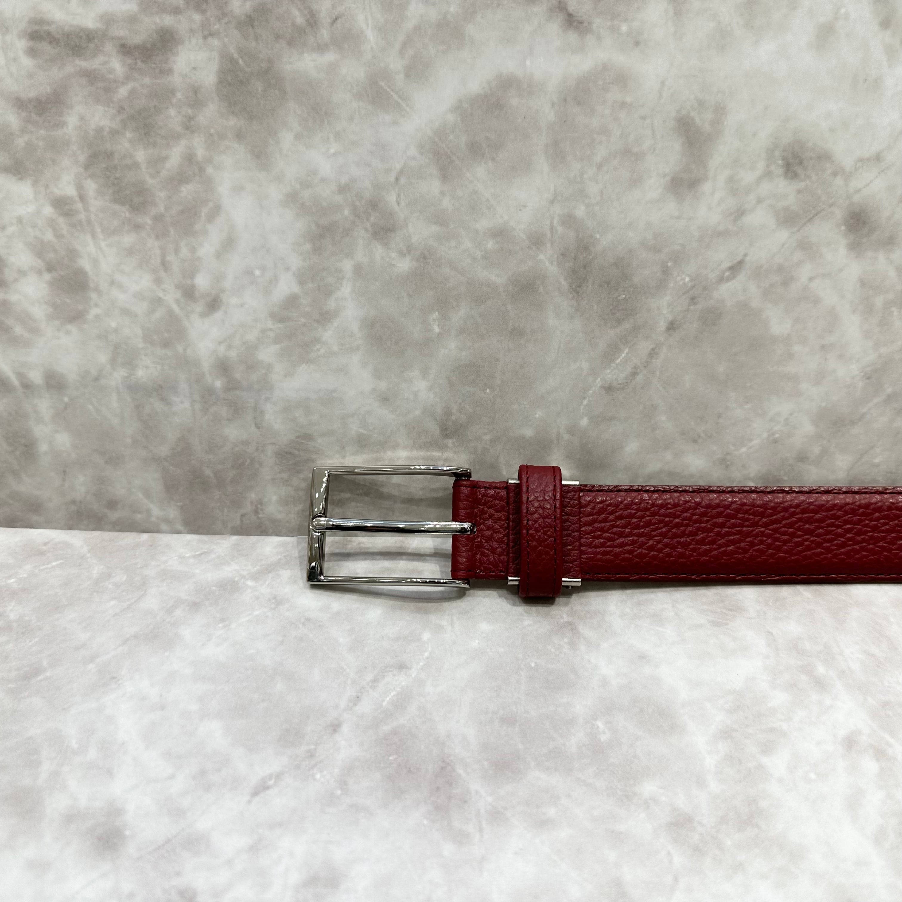 日本製ベルト<イタリアレザー>　【レッド】