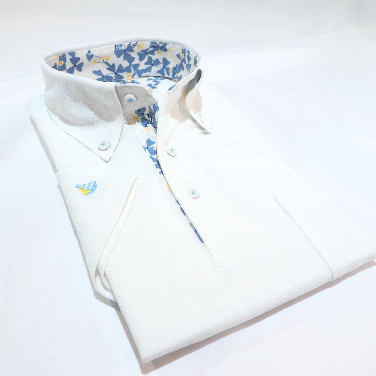 【半袖 L】ニットポロシャツ　N326111 ホワイト