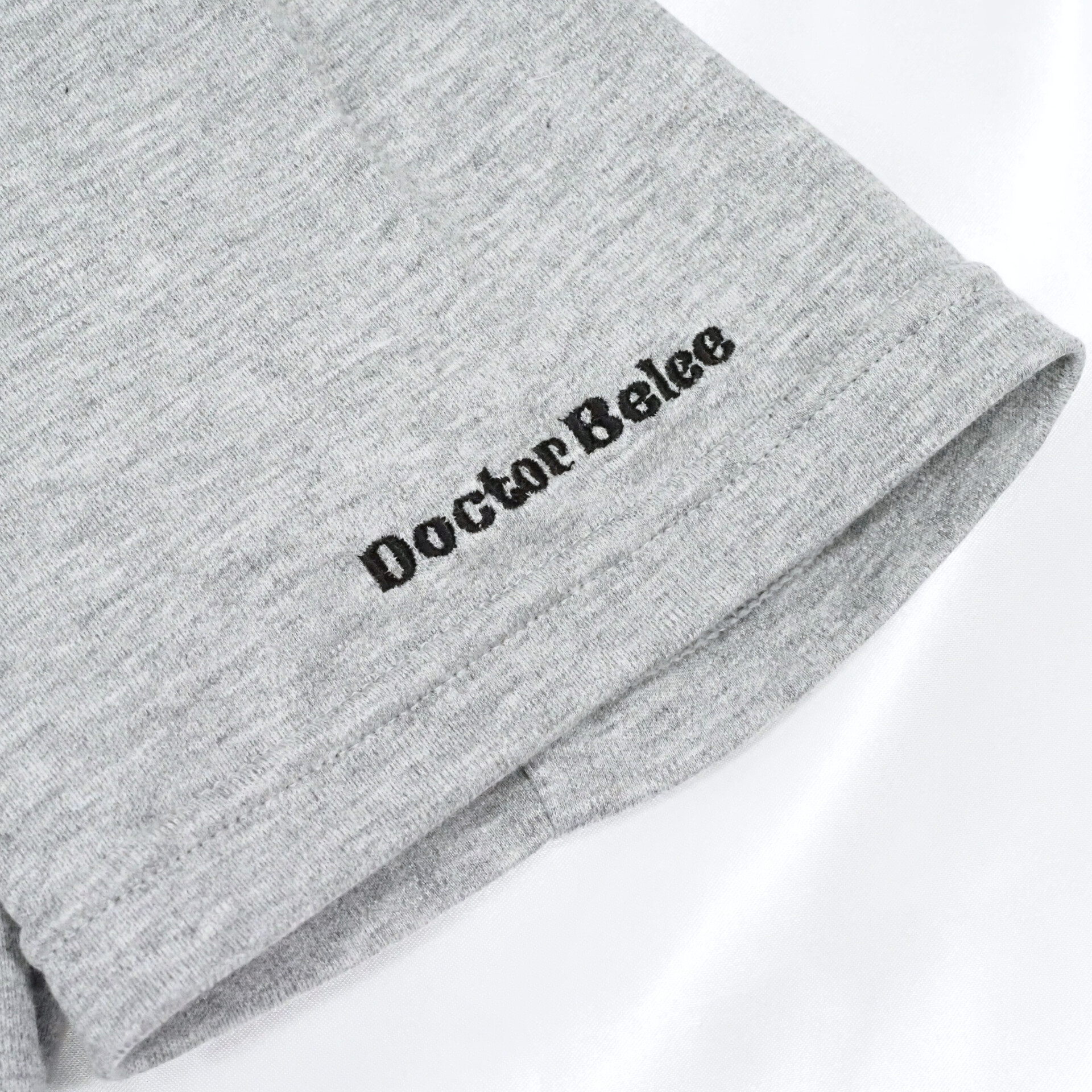 【ドレスTシャツ半袖 LL】モクグレー ロゴ刺繍