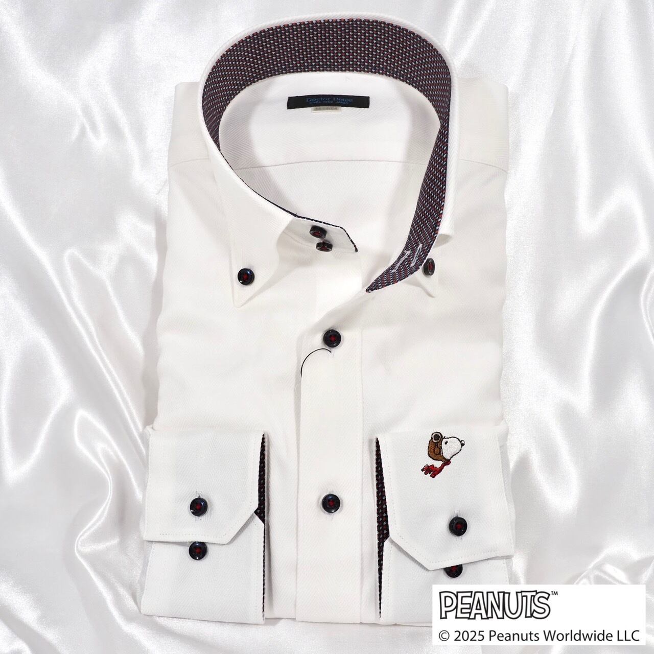 【PEANUTS】スヌーピー刺繍限定ワイシャツ　【S】