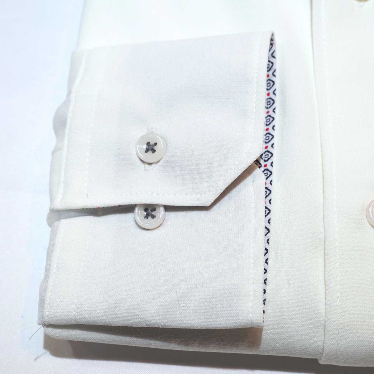 【メランジポリ M】ビジネスカジュアルシャツ長袖　N326105-1