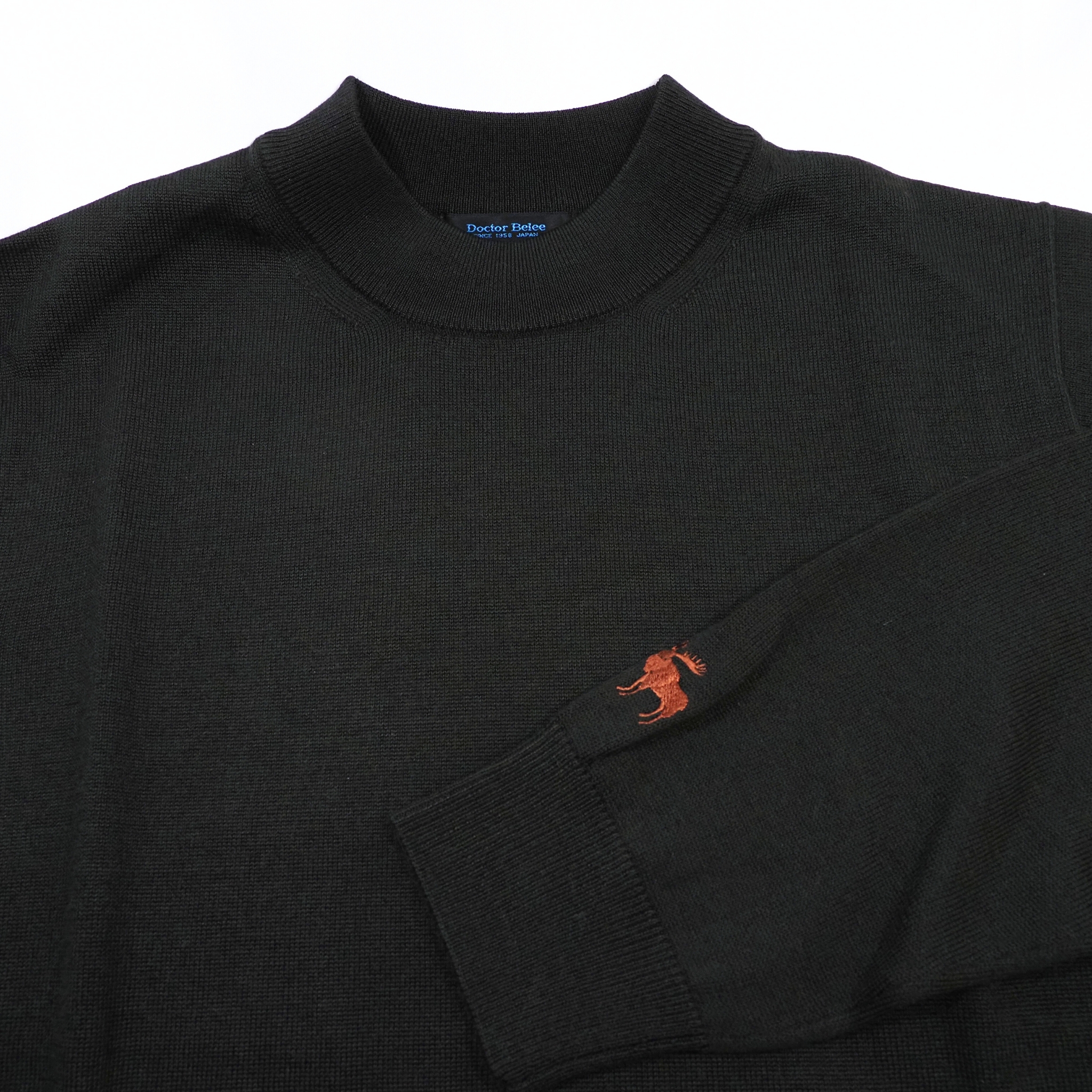 【オリジナルモックネックニット LLサイズ】ブラック KN5101-25DB-1