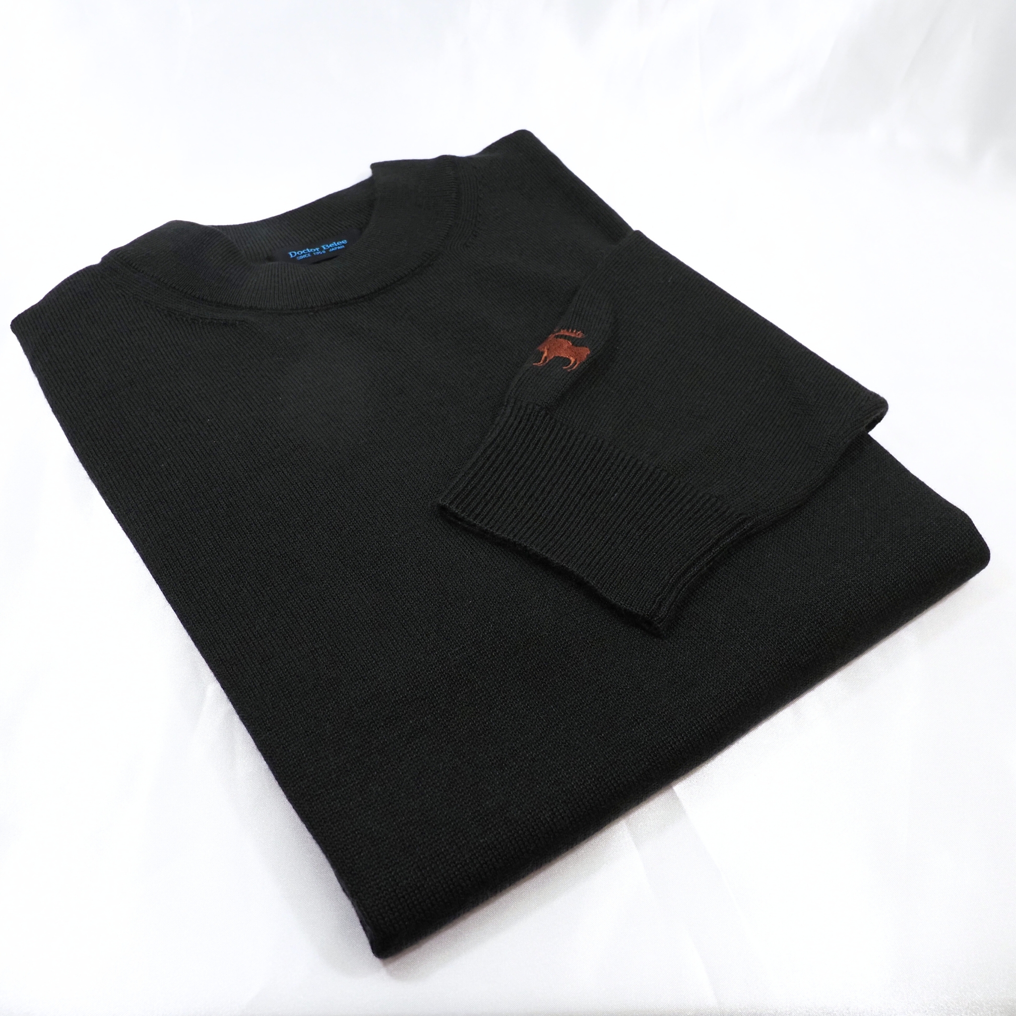 【オリジナルモックネックニット Mサイズ】ブラック KN5101-25DB-1