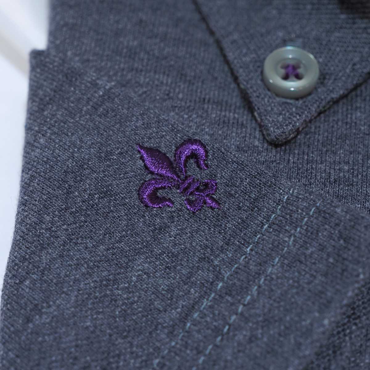 【半袖 L】ニットポロシャツ　N326112-2   インディゴ