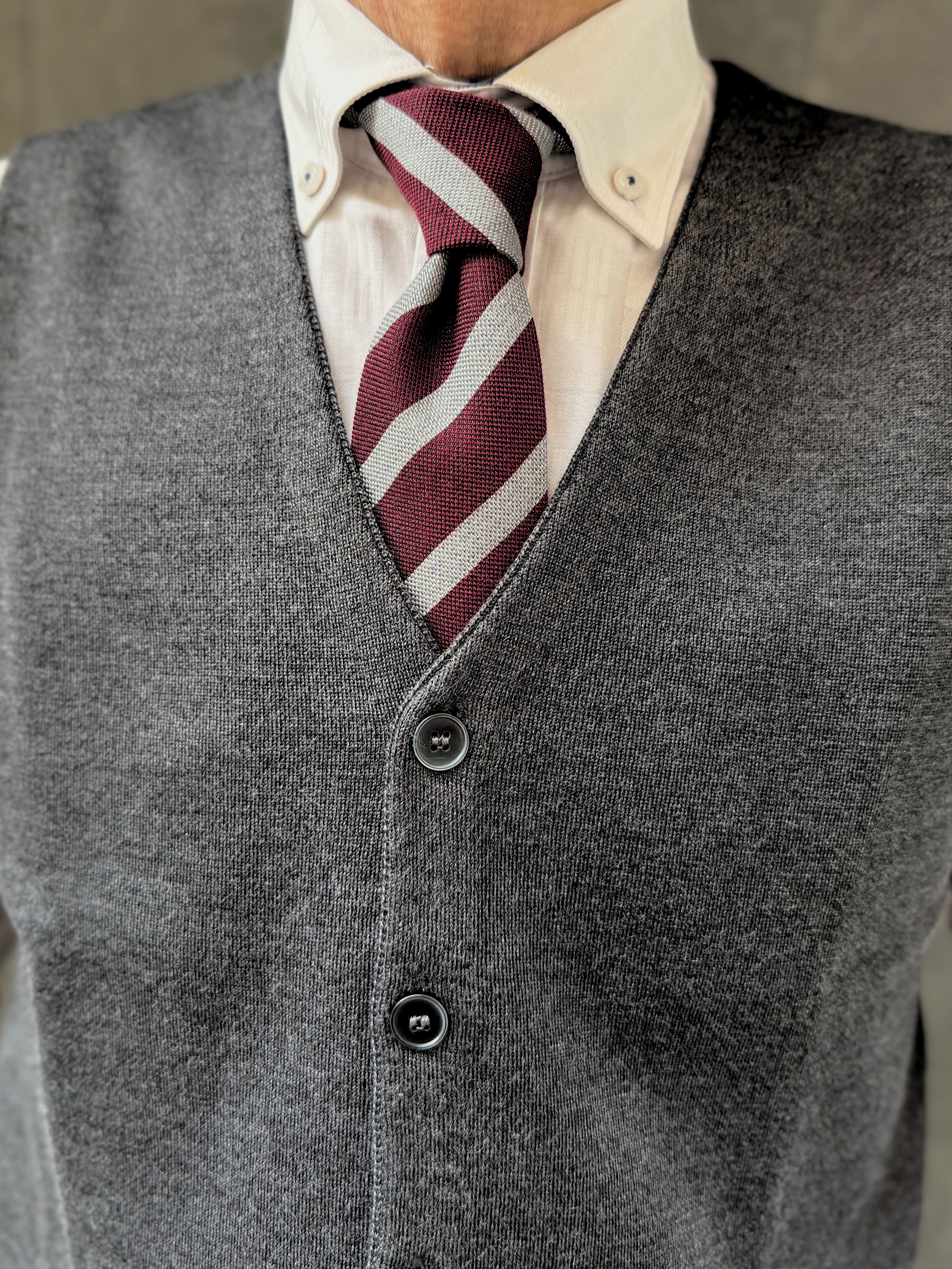 【オリジナルニットベスト M】チャコール KN5103-25DB-4