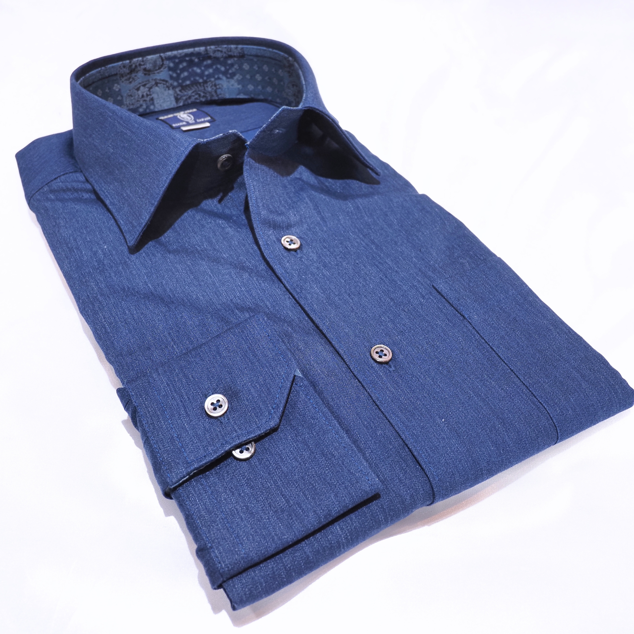 【シャンブレー LL】ビジネスカジュアルシャツ長袖 N326101-2