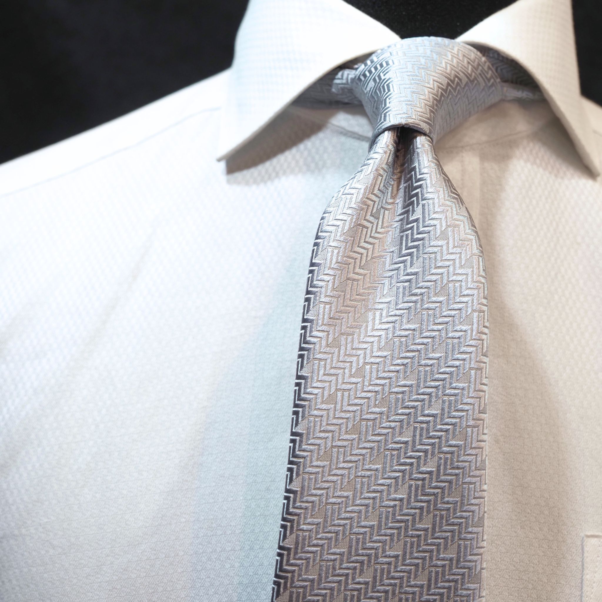 オリジナルソリッドタイ【シルバー】①