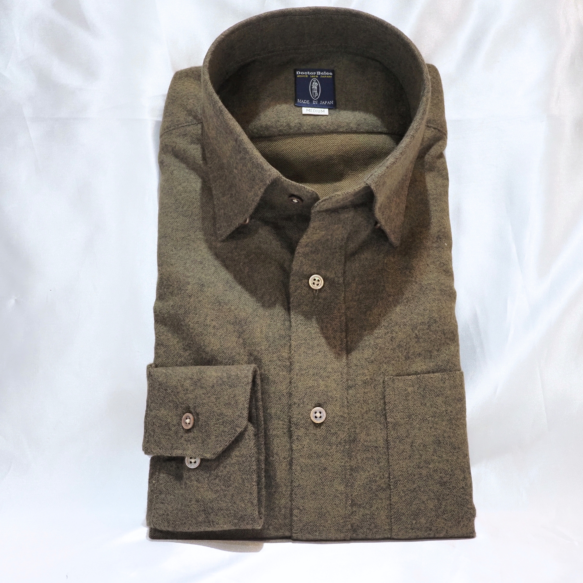 【ブラッシュドコットン L】ビジネスカジュアルシャツ長袖 N325122