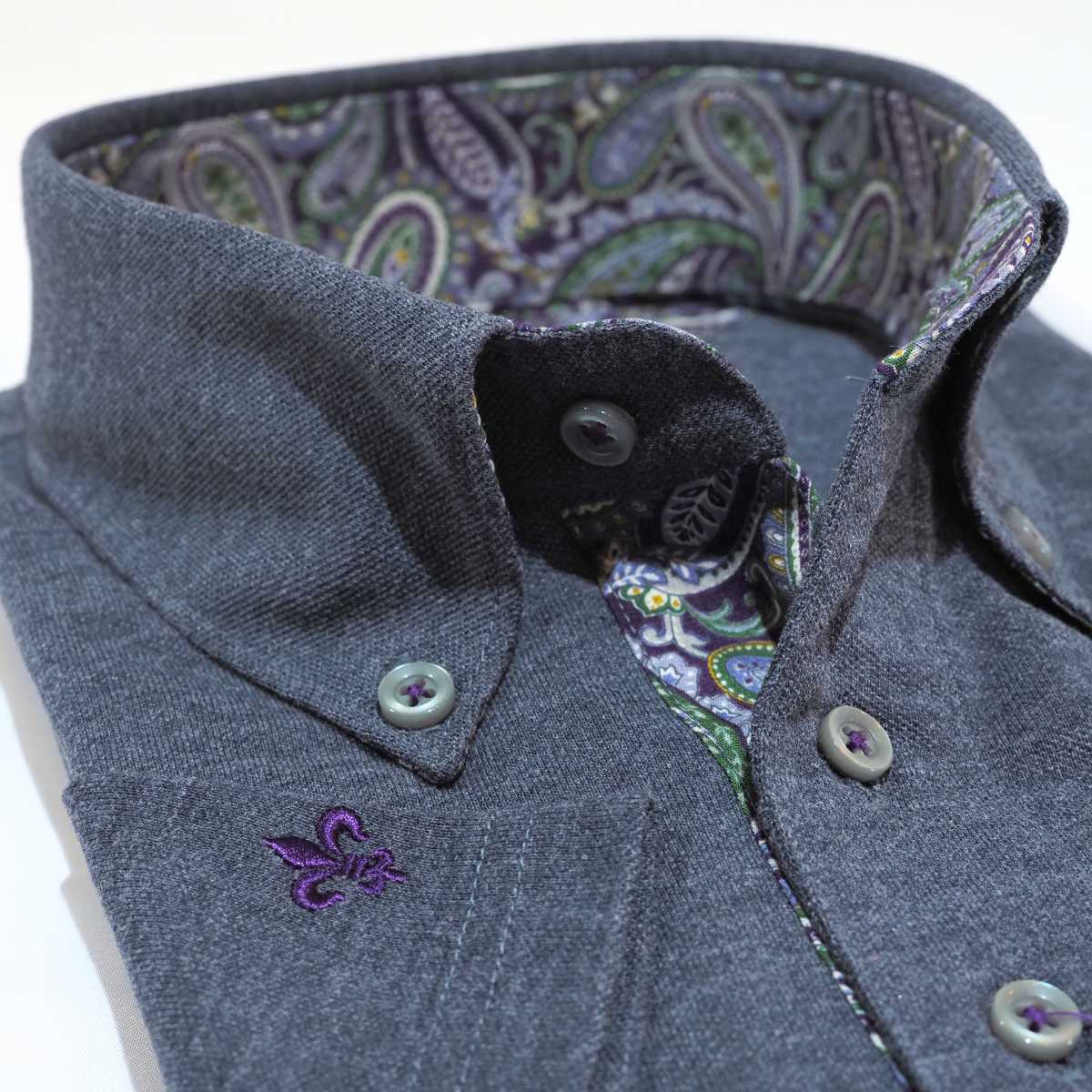 【半袖 S】ニットポロシャツ　N326112-2   インディゴ