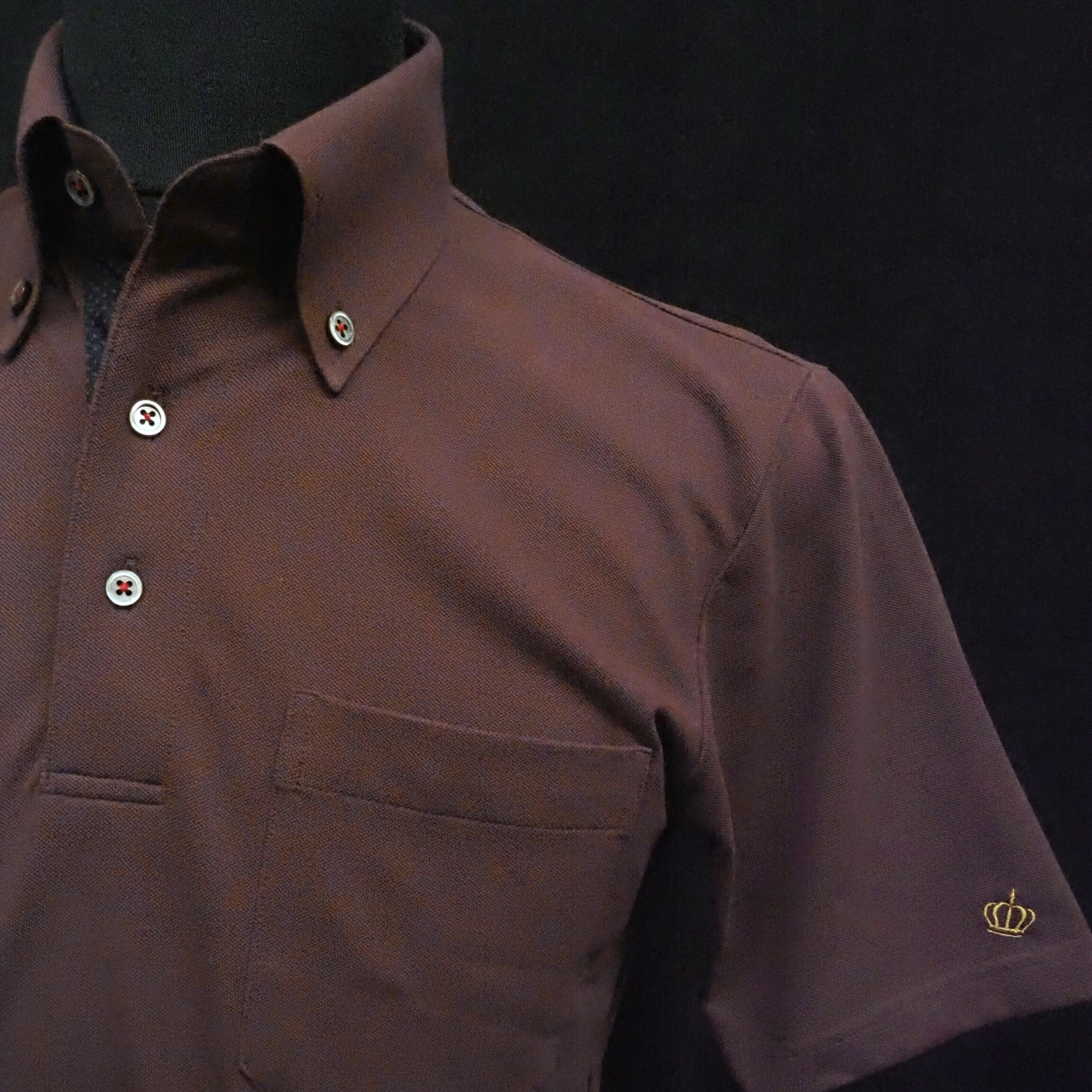 【半袖 3L】ニットポロシャツ　324982-2  ボルドー