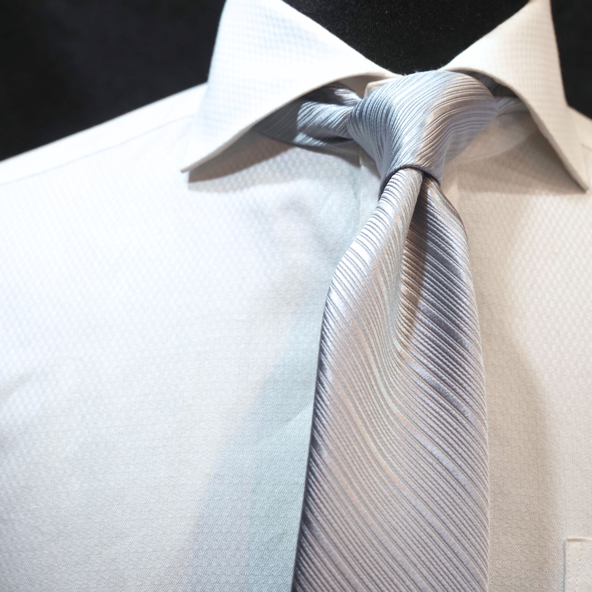 オリジナルソリッドタイ【シルバー】④