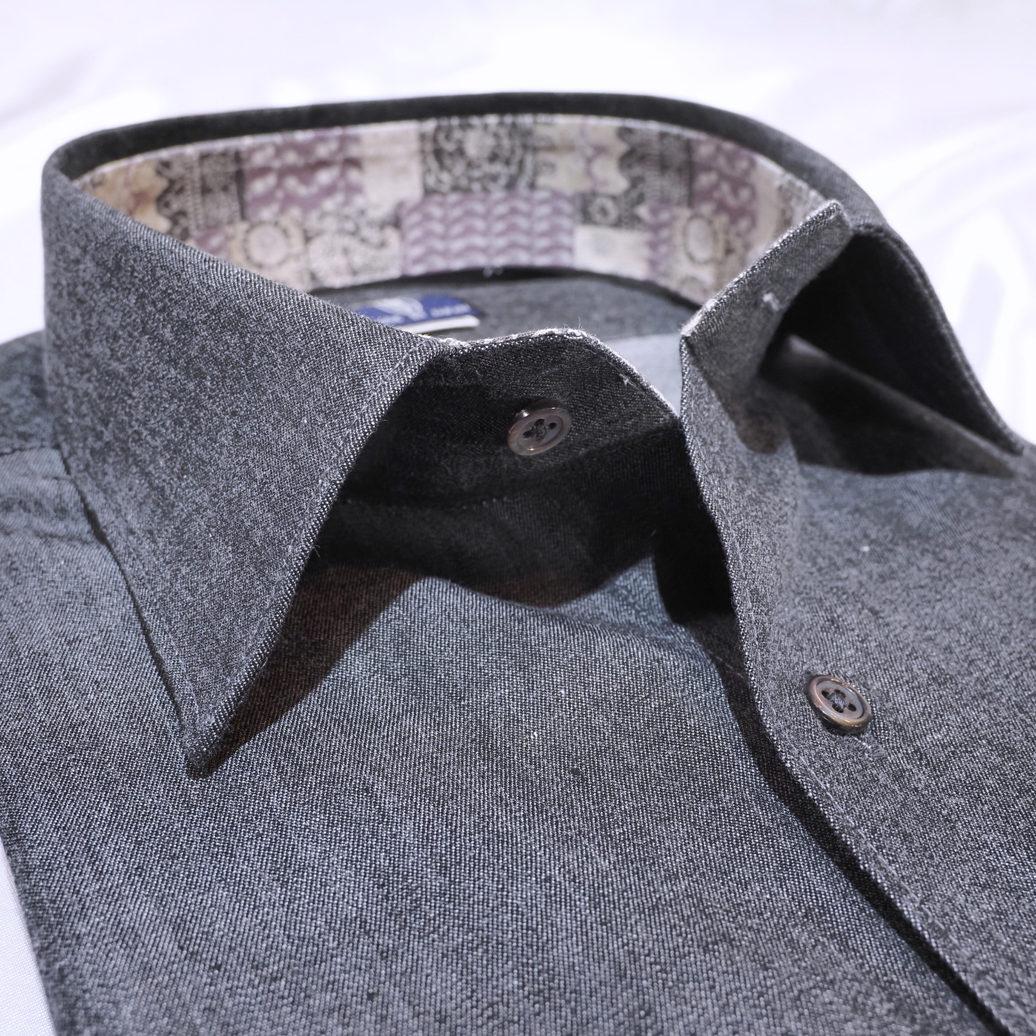 【シャンブレー M】ビジネスカジュアルシャツ長袖 N326101-3