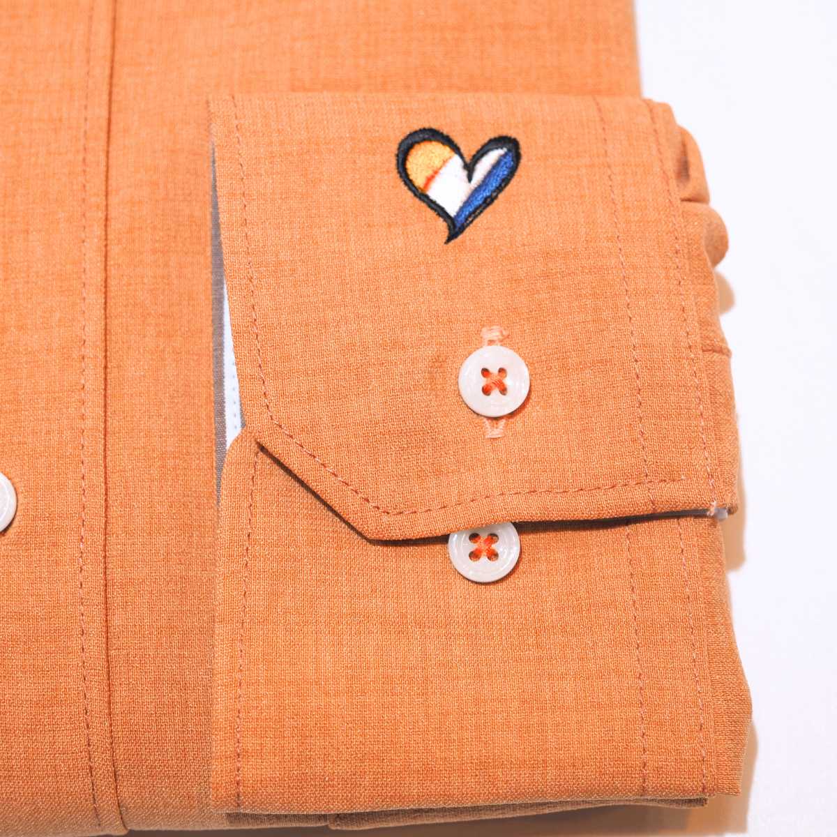 【メランジポリ M】ビジネスカジュアルシャツ長袖　N326106-2