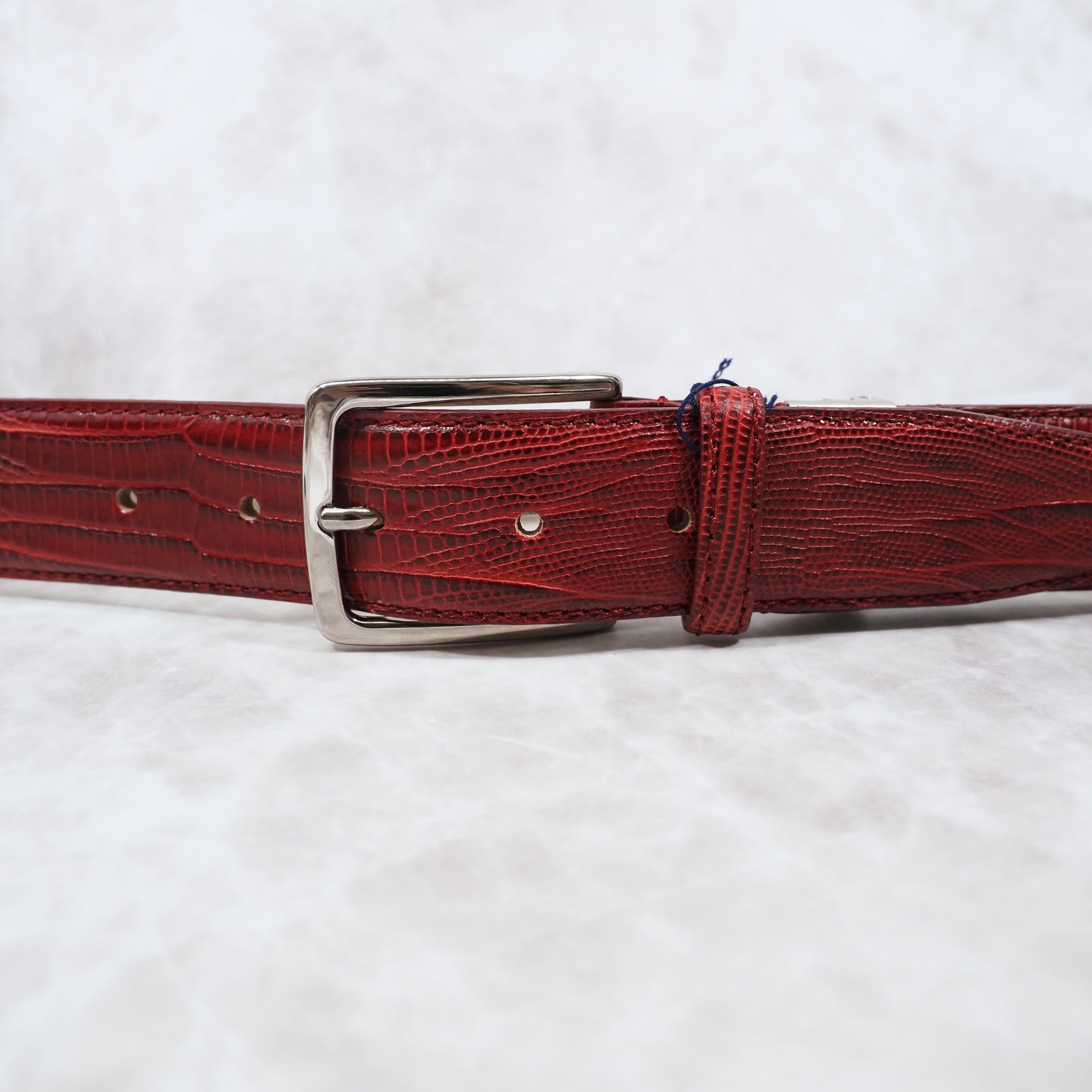 イタリア製 本牛革ベルト【レッド】