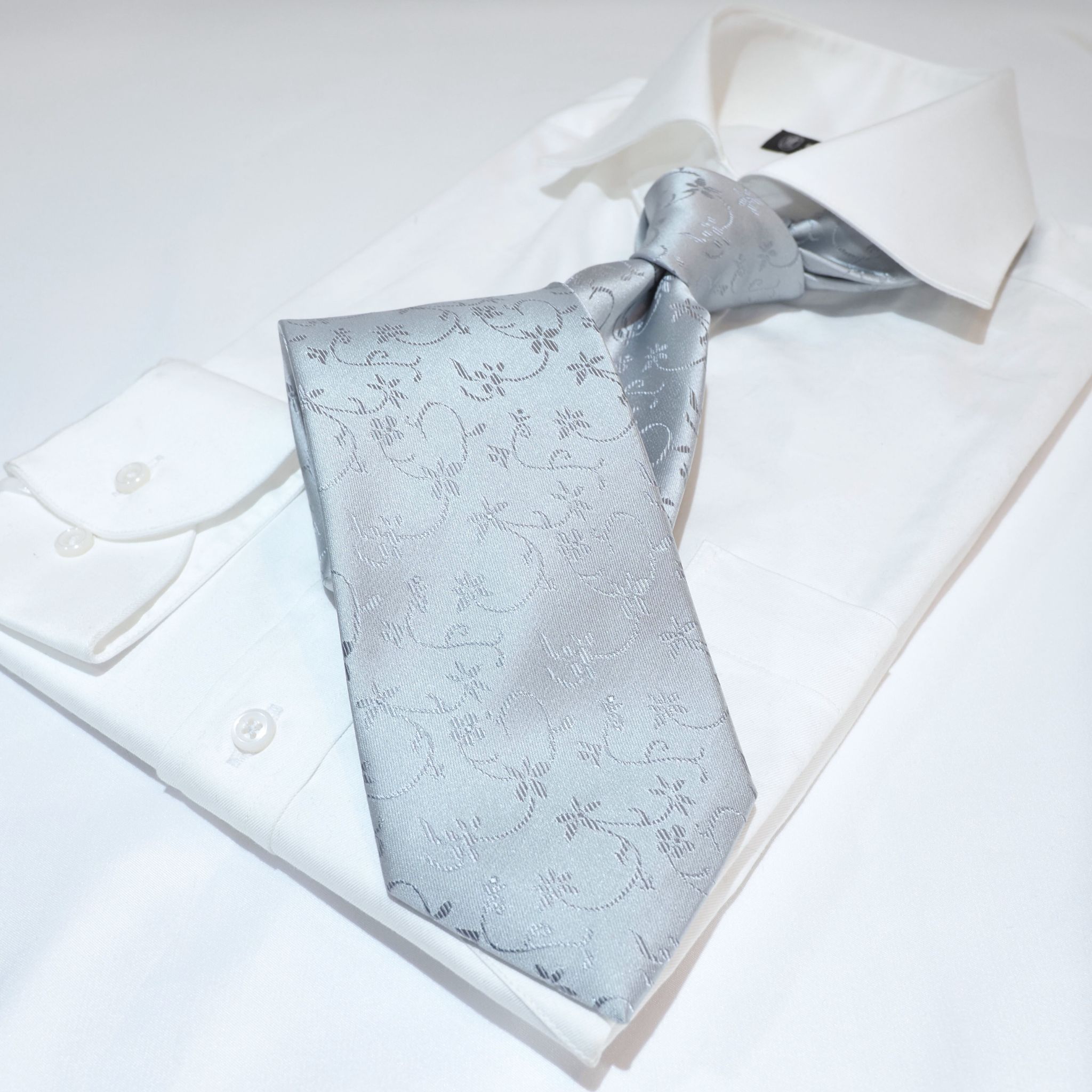 オリジナルソリッドタイ【シルバー】⑥
