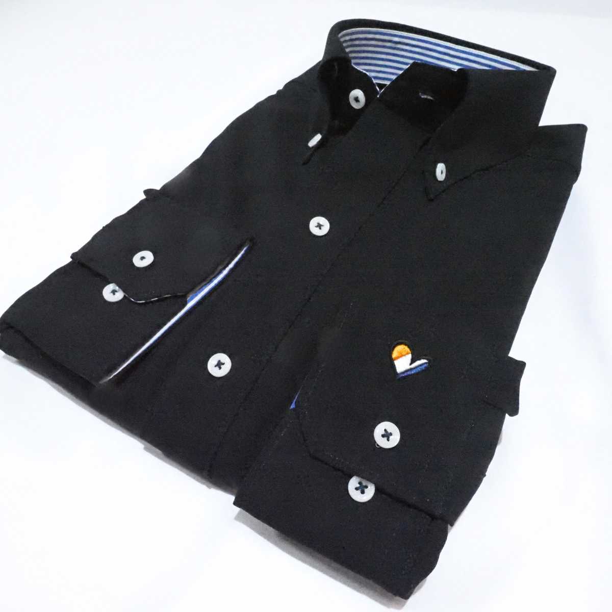 【メランジポリ L】ビジネスカジュアルシャツ長袖　N326106-1