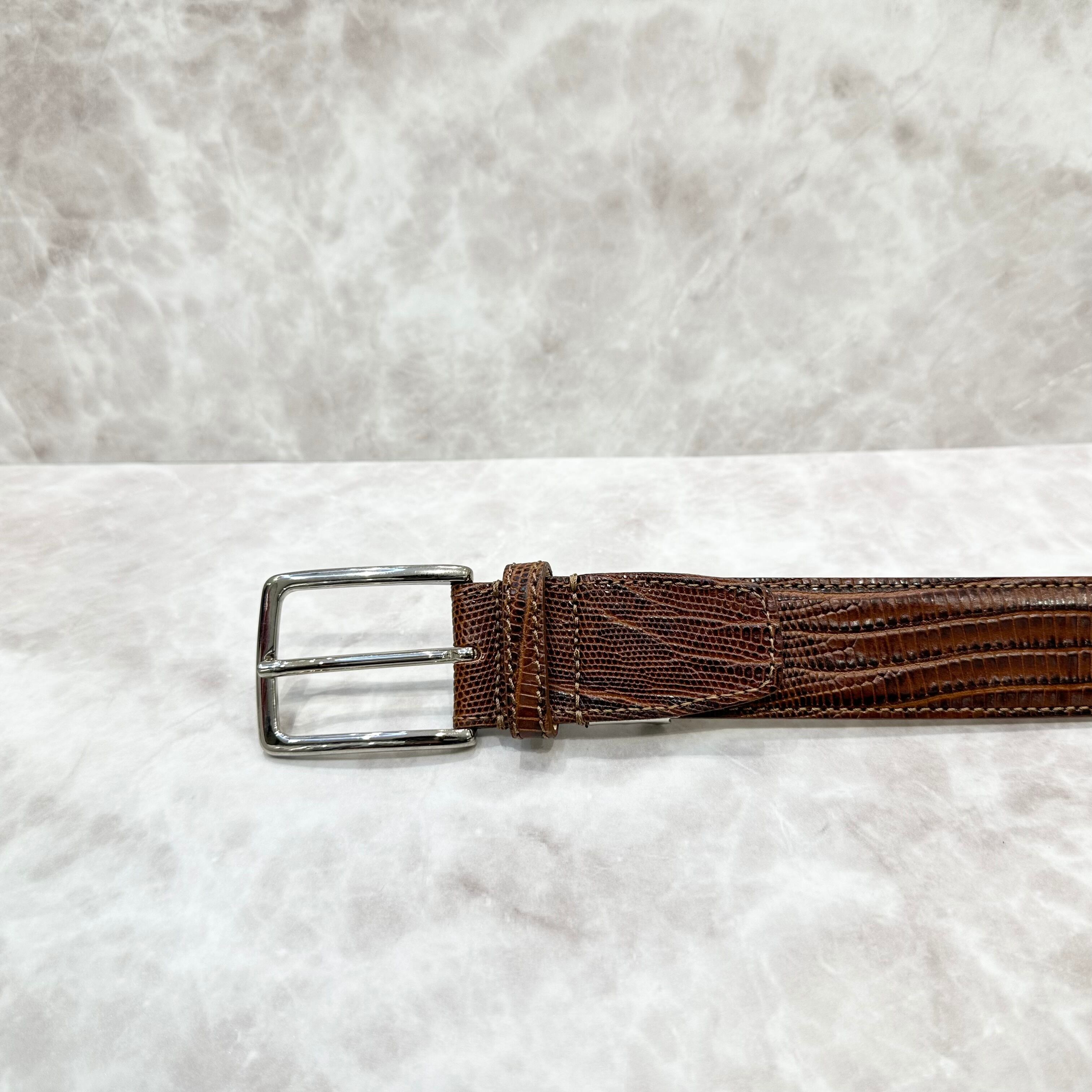 イタリア製 本牛革ベルト【ブラウン】