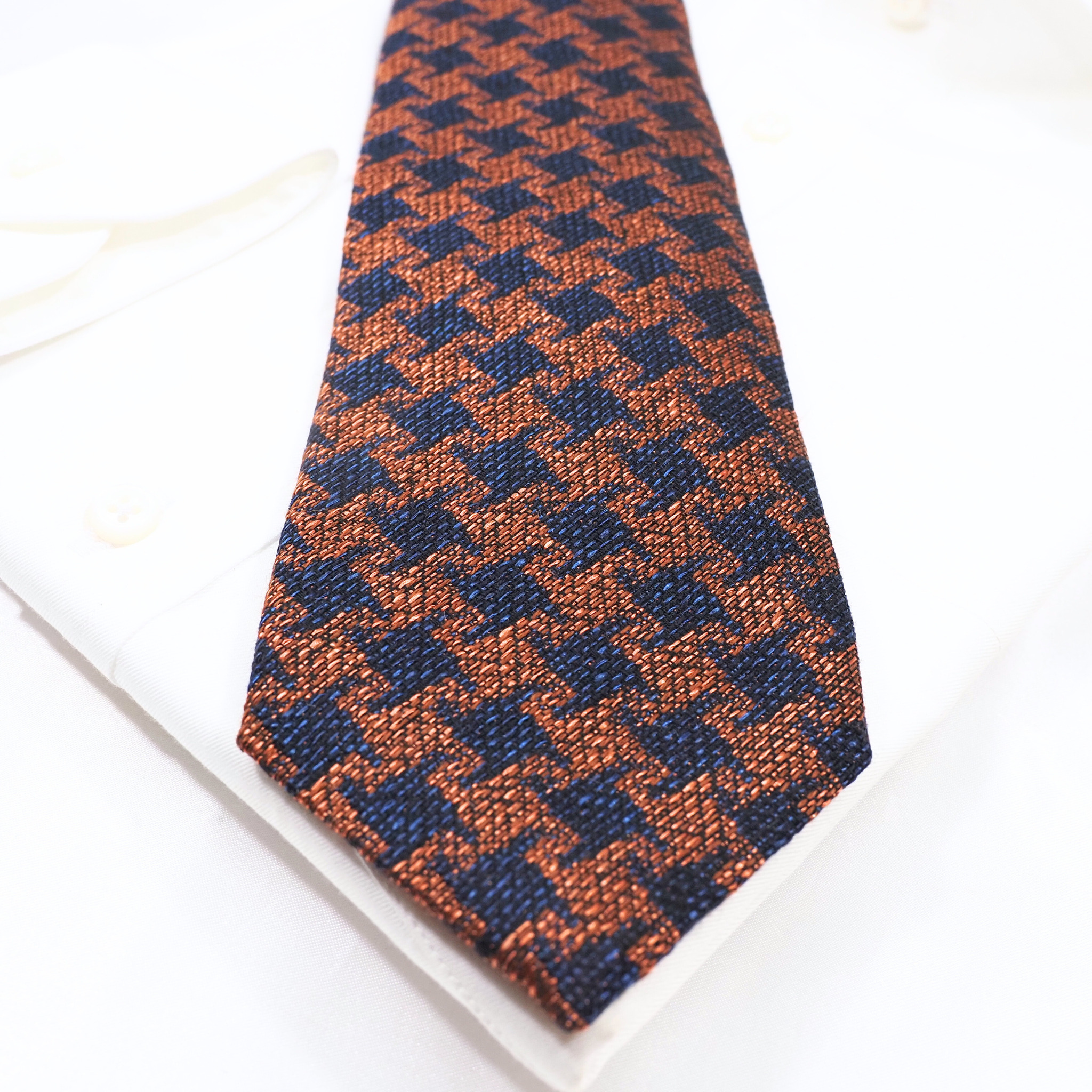 ブルーネームタイ コットン・ウール混