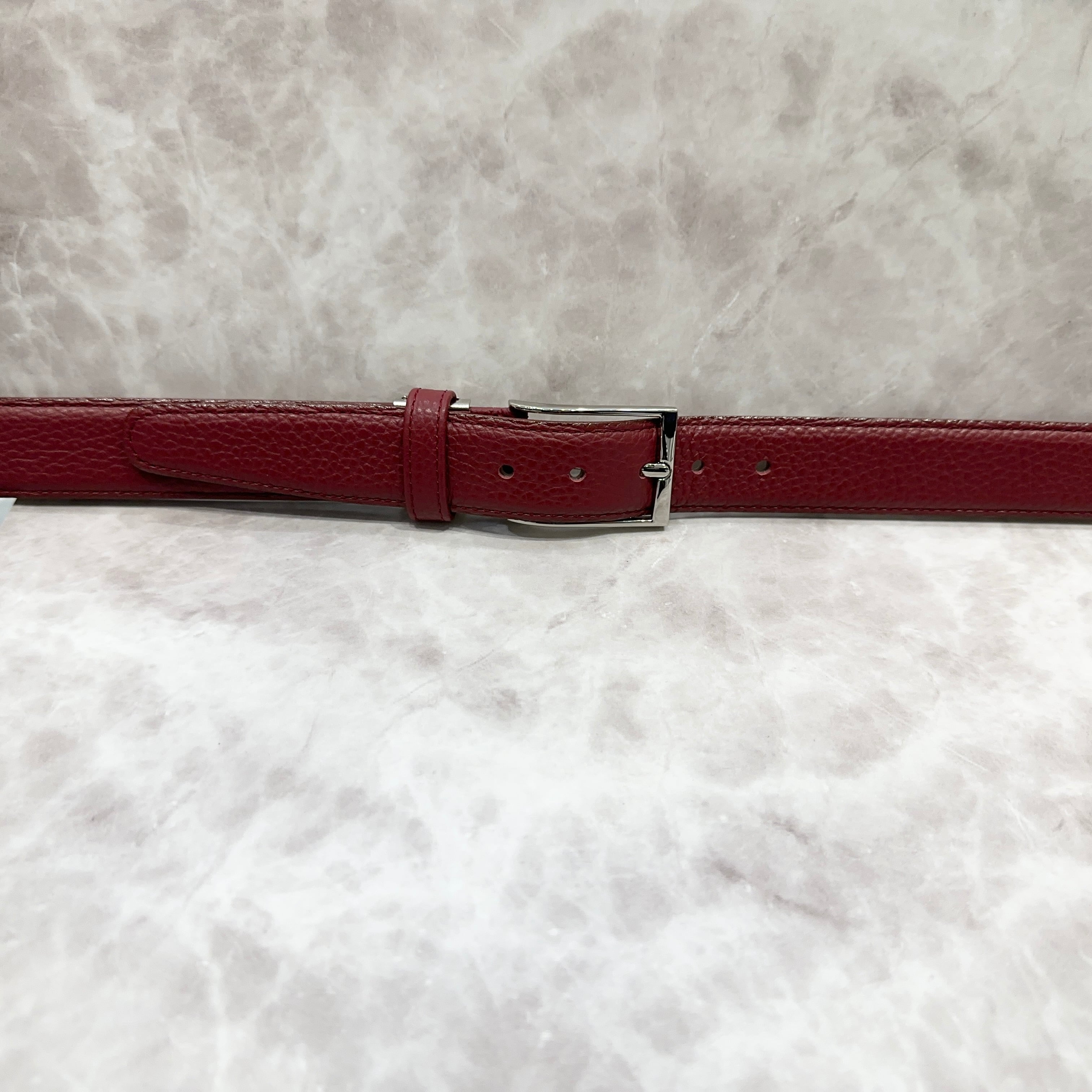 日本製ベルト<イタリアレザー>　【レッド】