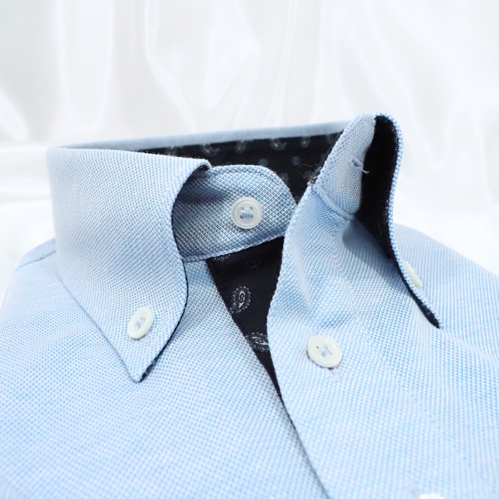 【半袖 L】ニットポロシャツ　324987-1　モクスカイ