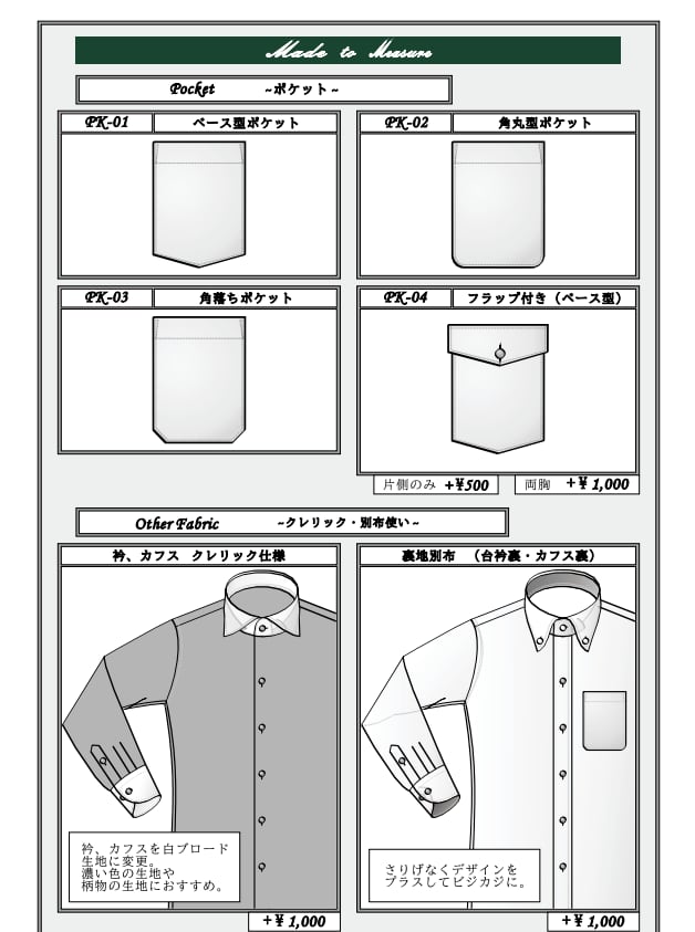 ドクターベリーのオーダーシャツとは？