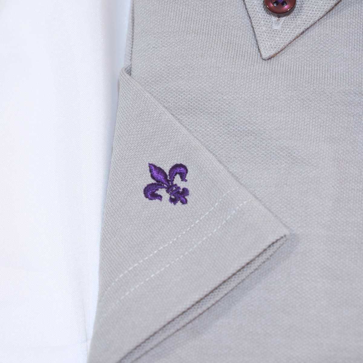 【半袖 LL】ニットポロシャツ　N326112-1   ライトグレー