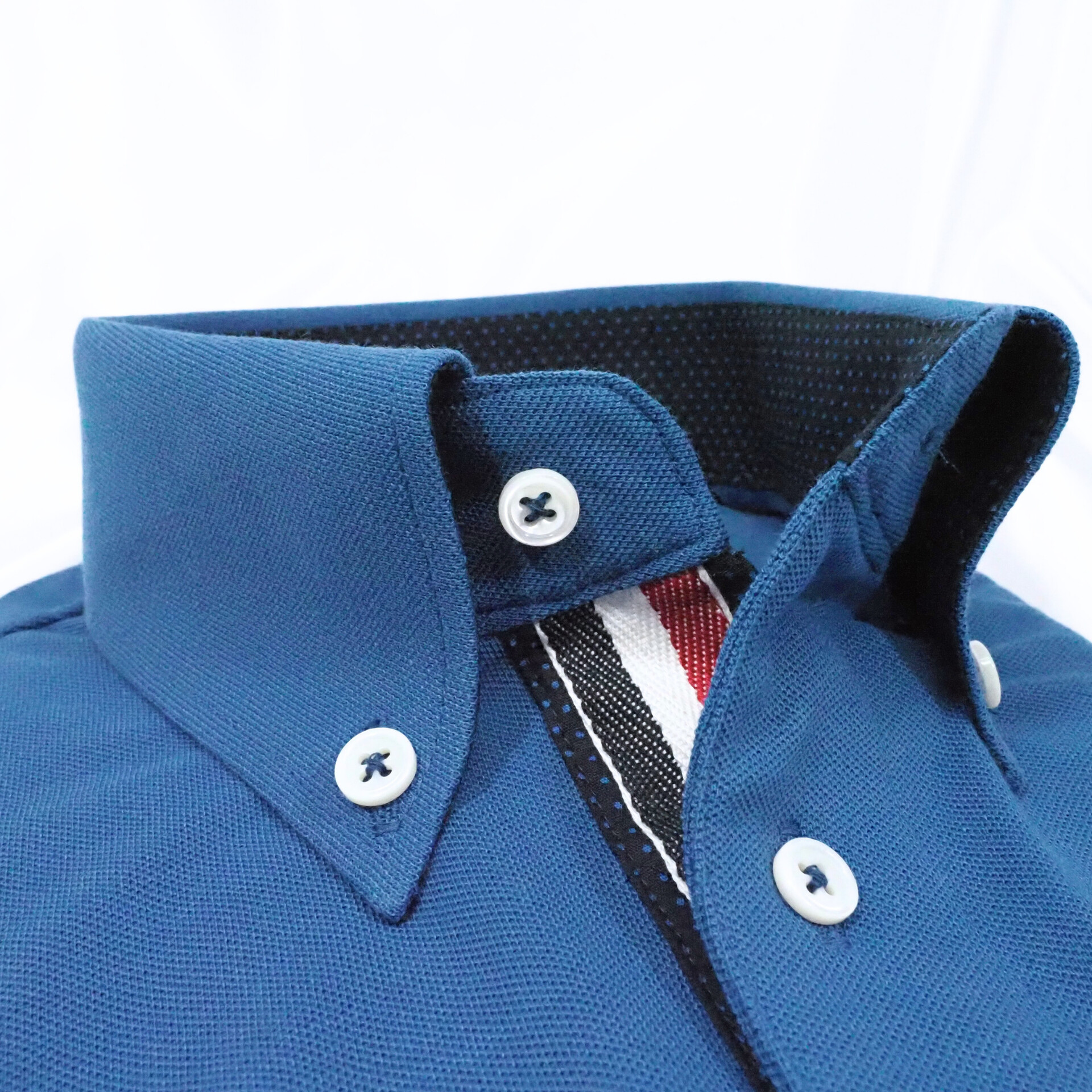 【半袖 L】ニットポロシャツ　324981-2  ブルー