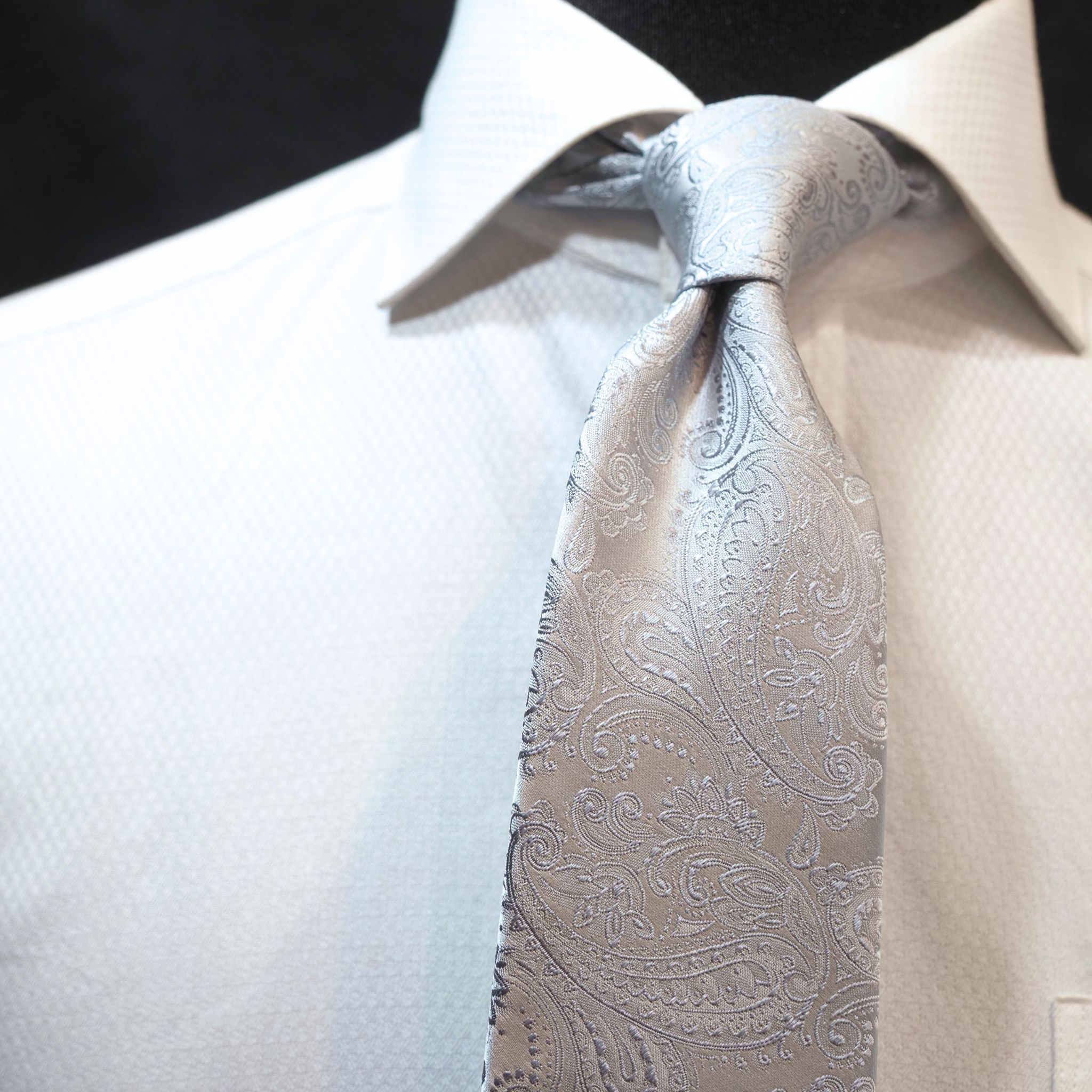 オリジナルソリッドタイ【シルバー】③