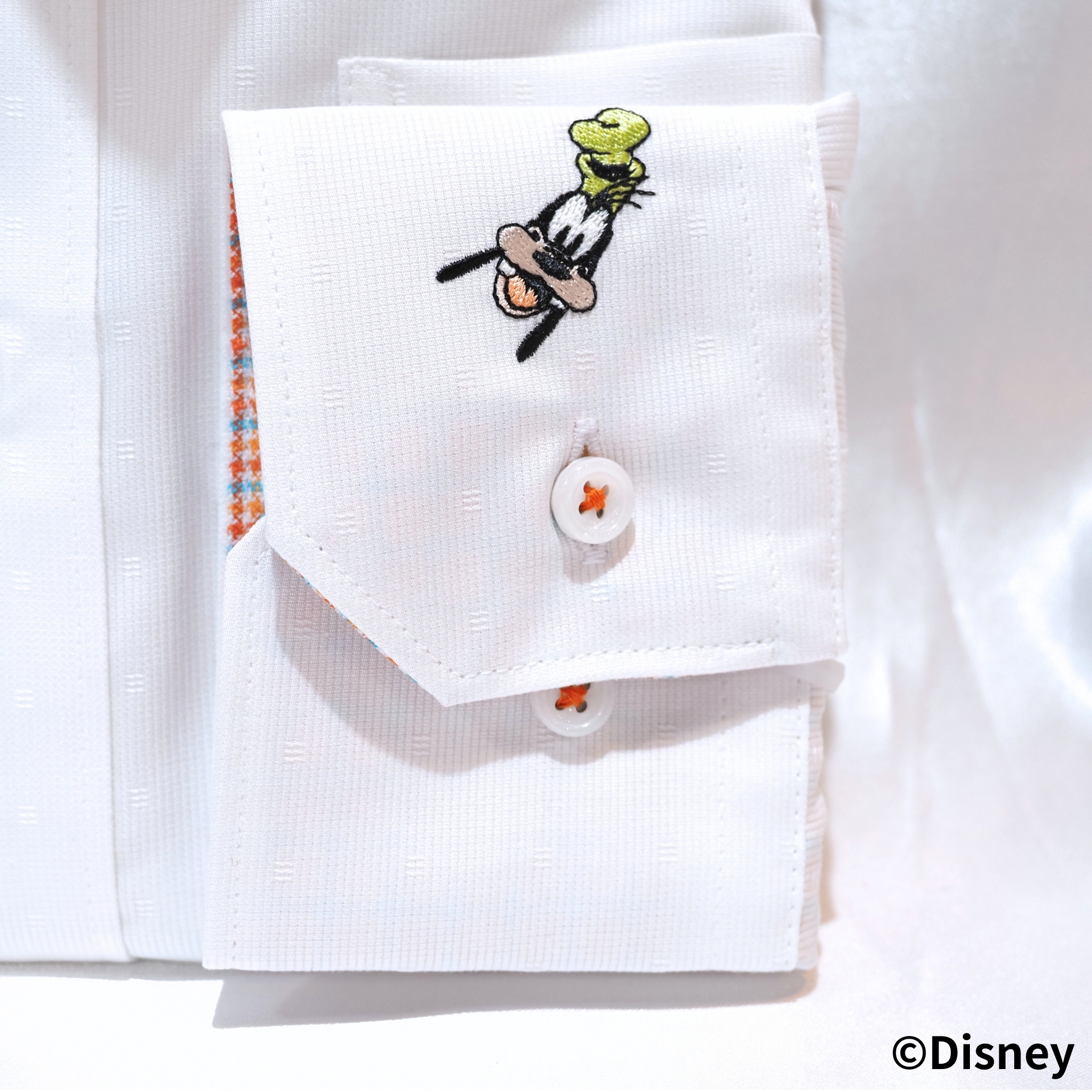 【Disney／グーフィー】刺繍ワイシャツ LLサイズ
