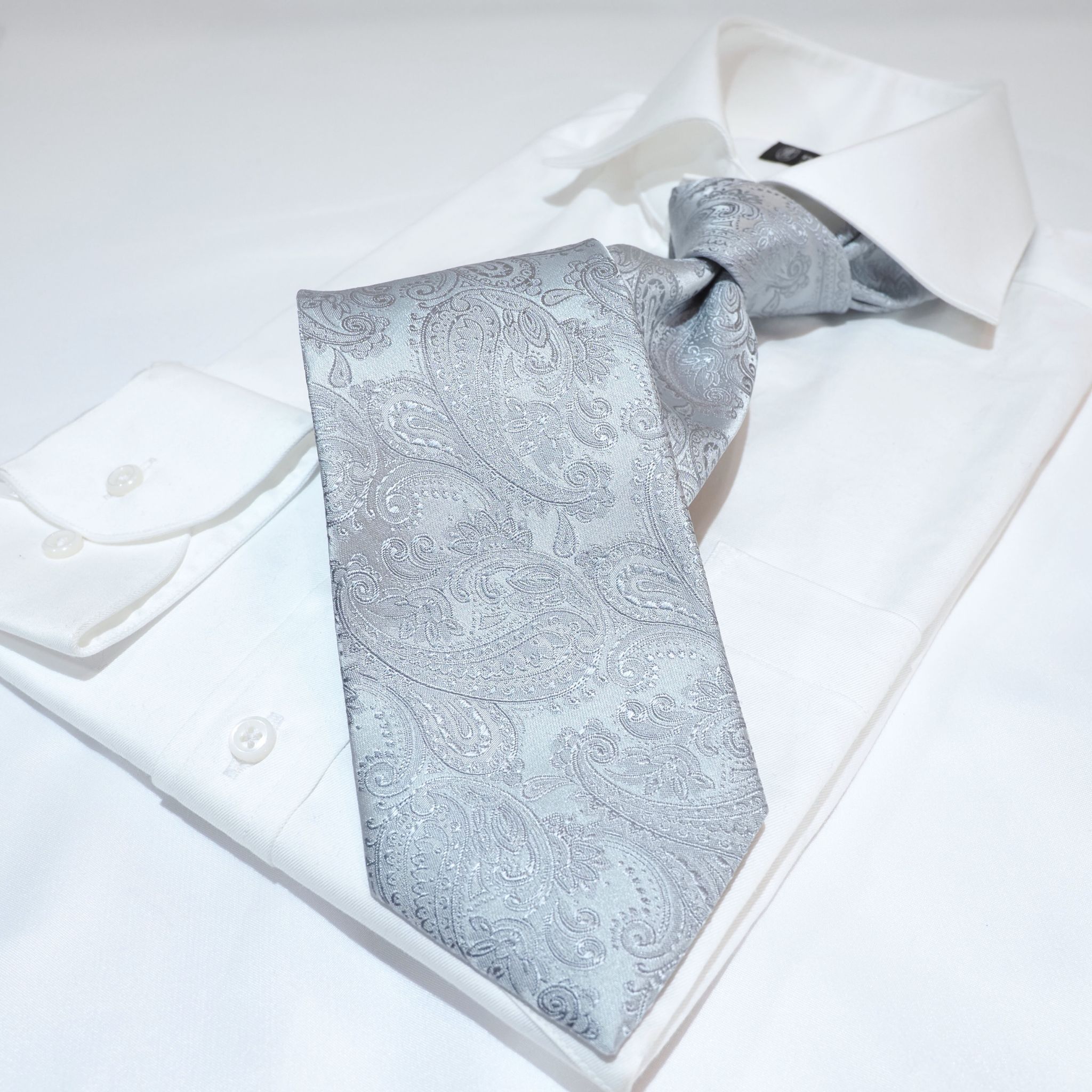 オリジナルソリッドタイ【シルバー】③