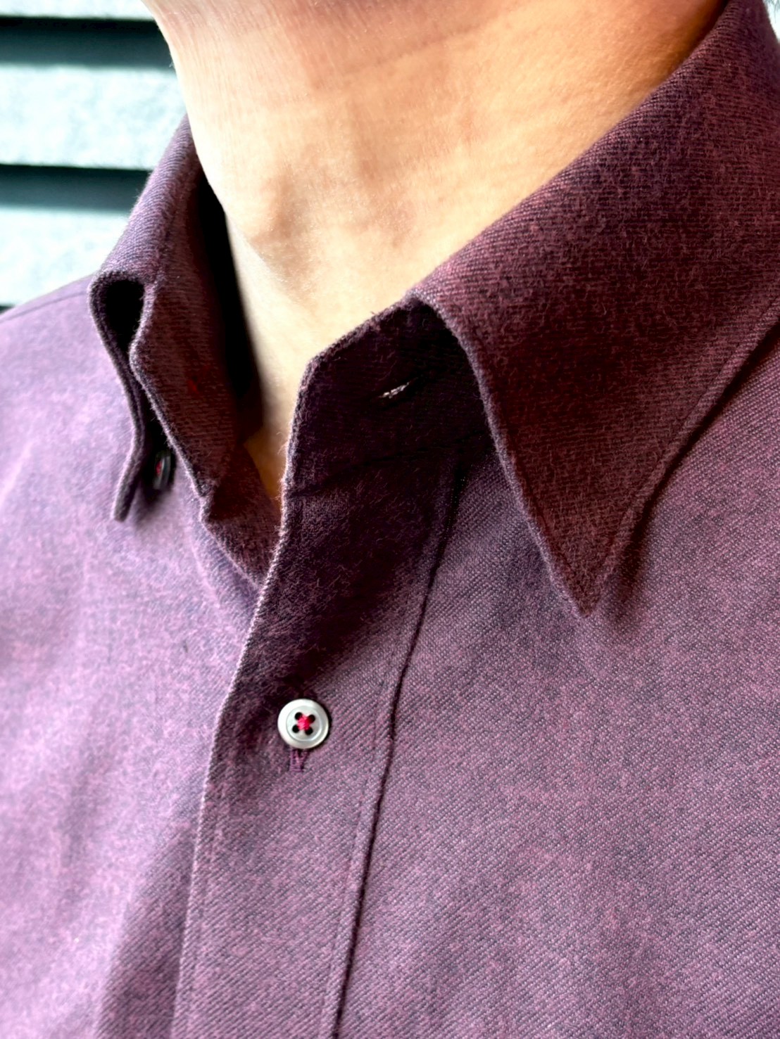 【ブラッシュドコットン L】ビジネスカジュアルシャツ長袖 N325123