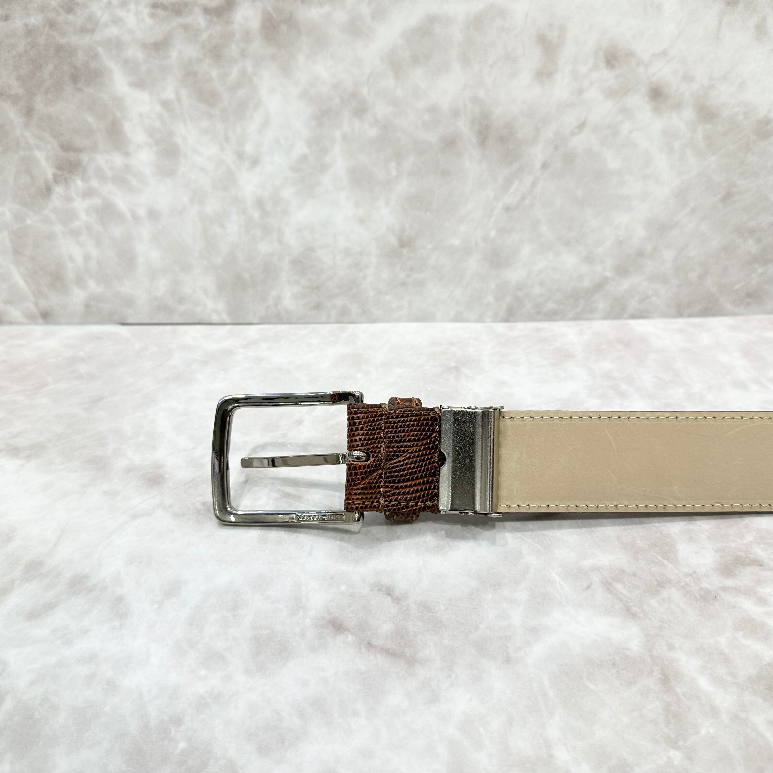 イタリア製 本牛革ベルト【ブラウン】