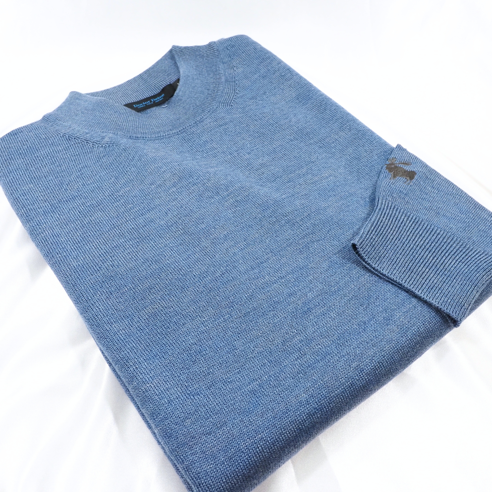 【オリジナルモックネックニット LLサイズ】ブルーグレー KN5101-25DB-4