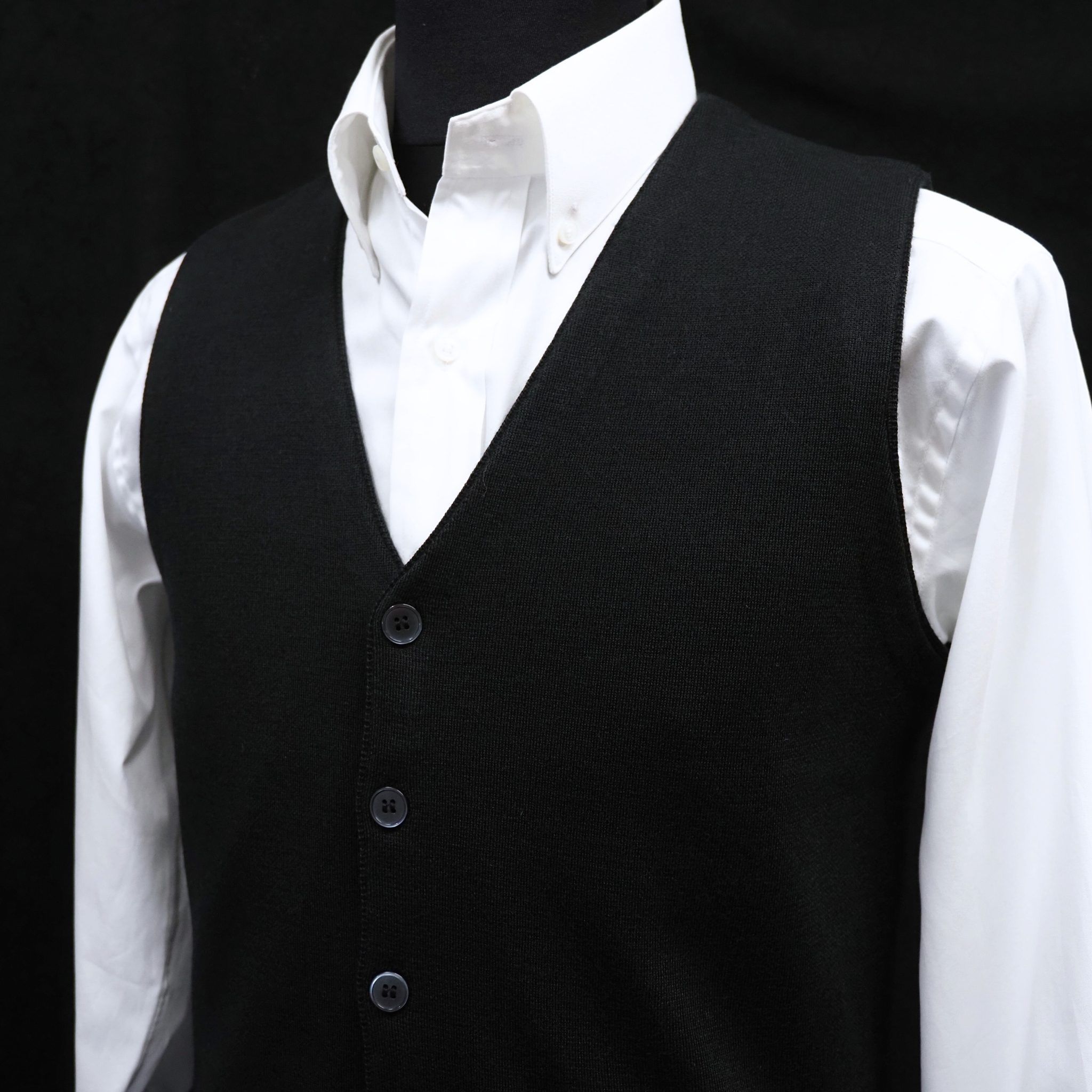 【オリジナルニットベスト M】ブラック KN5103-25DB-1