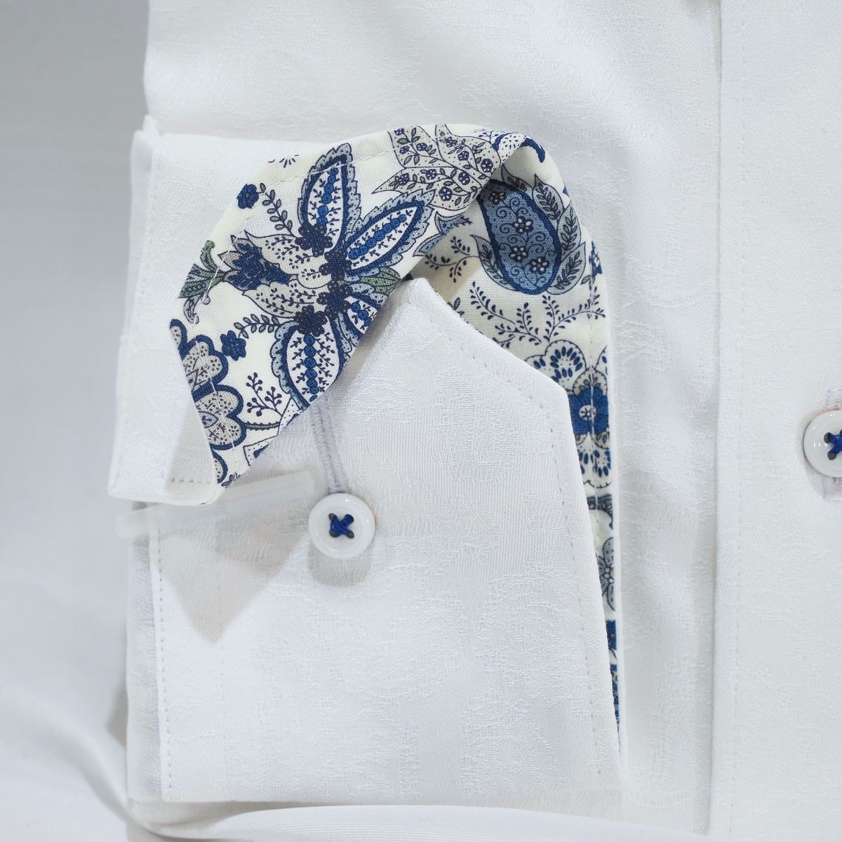 【長袖 L】総ペイズリー織×裏地ペイズリー柄